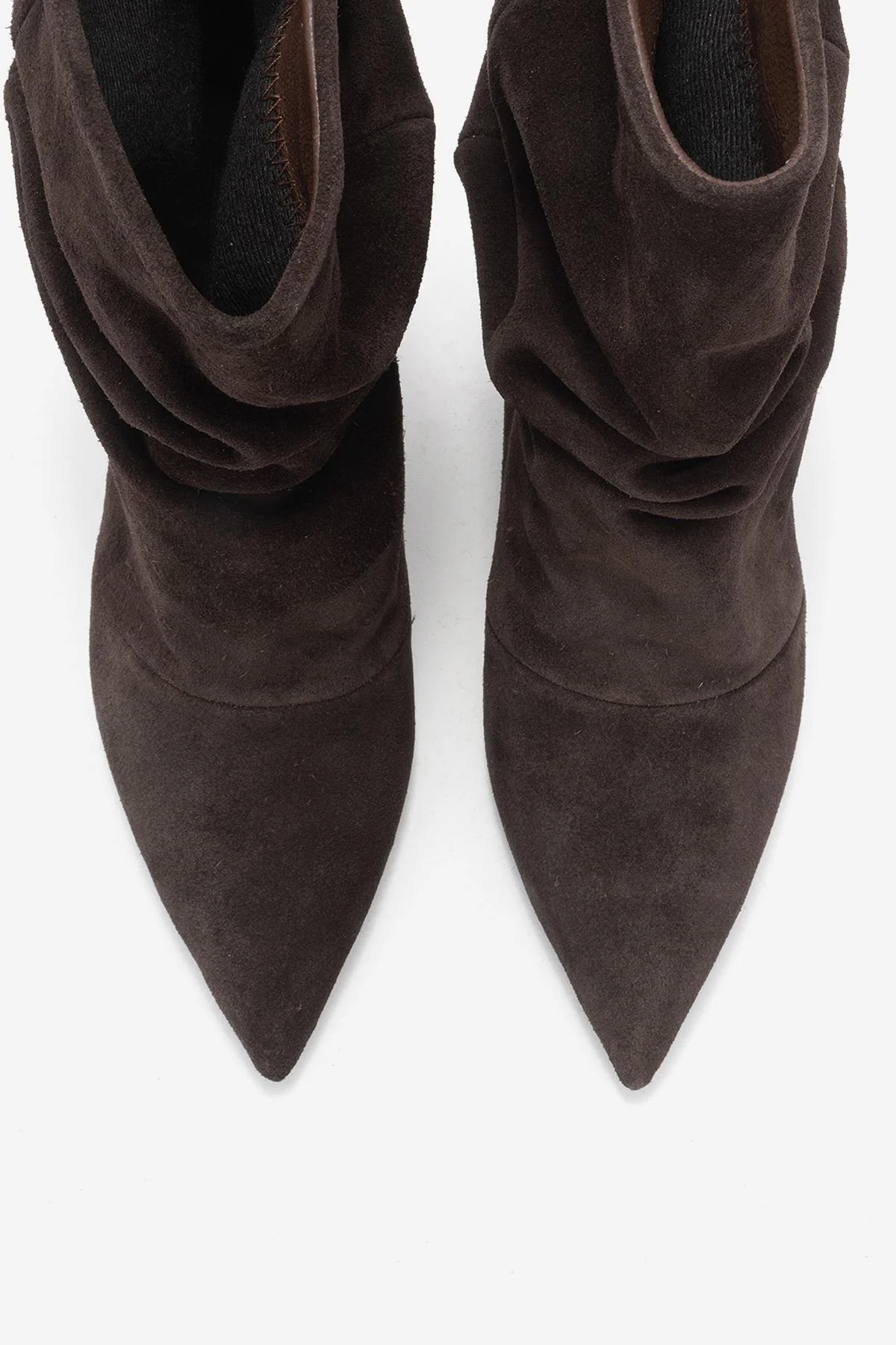 Balei - Brown Suede Genuine Leather Short Heel Boot (Women) - Image 2