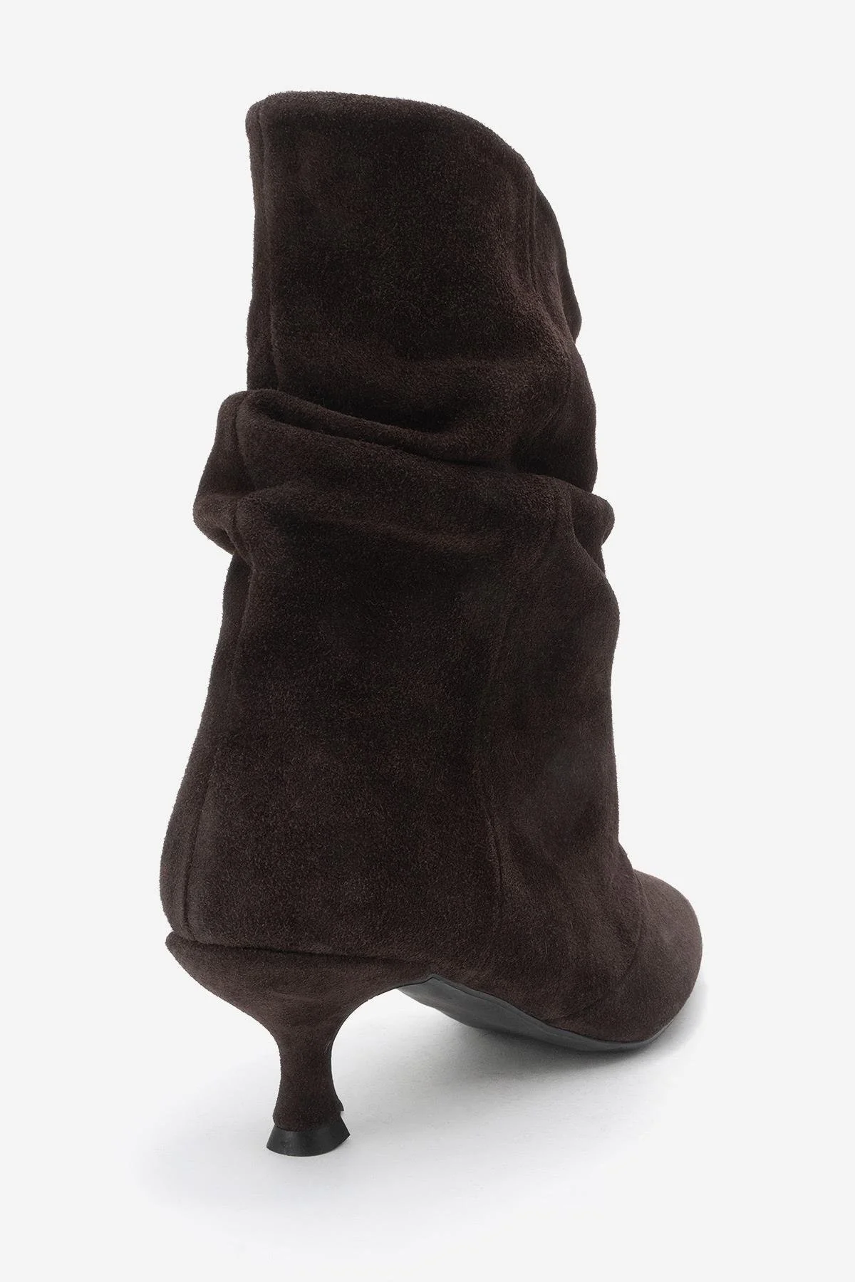 Balei - Brown Suede Genuine Leather Short Heel Boot (Women) - Image 5