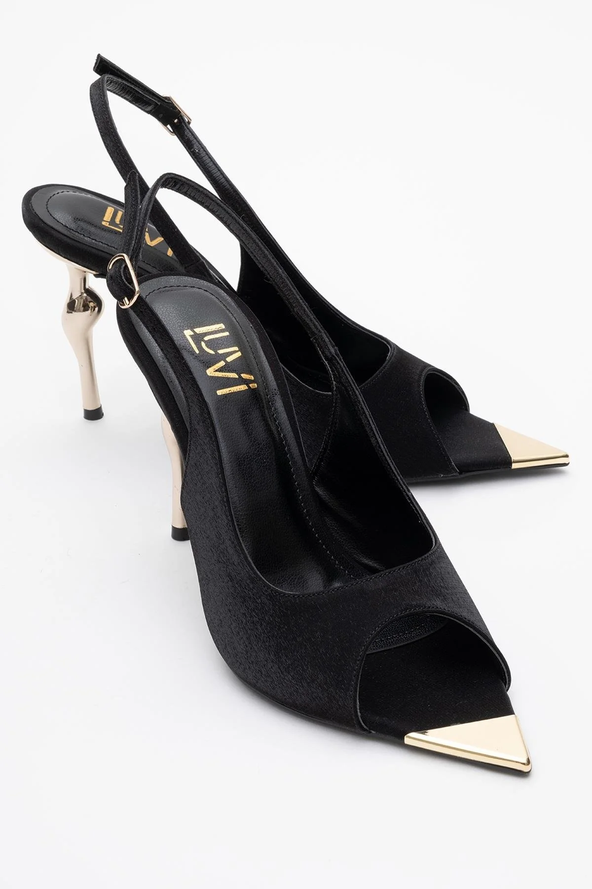 Barly - Black Pointed Toe Stiletto Pump (Women)