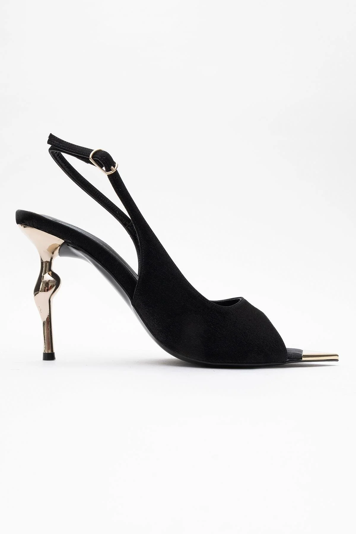 Barly - Black Pointed Toe Stiletto Pump (Women) - Image 6
