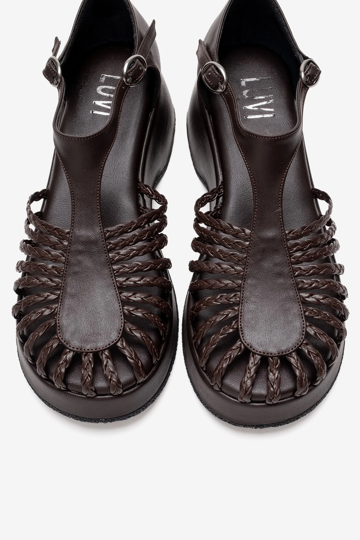 BARRY - Brown Wedge Sandal (Women) - Image 2