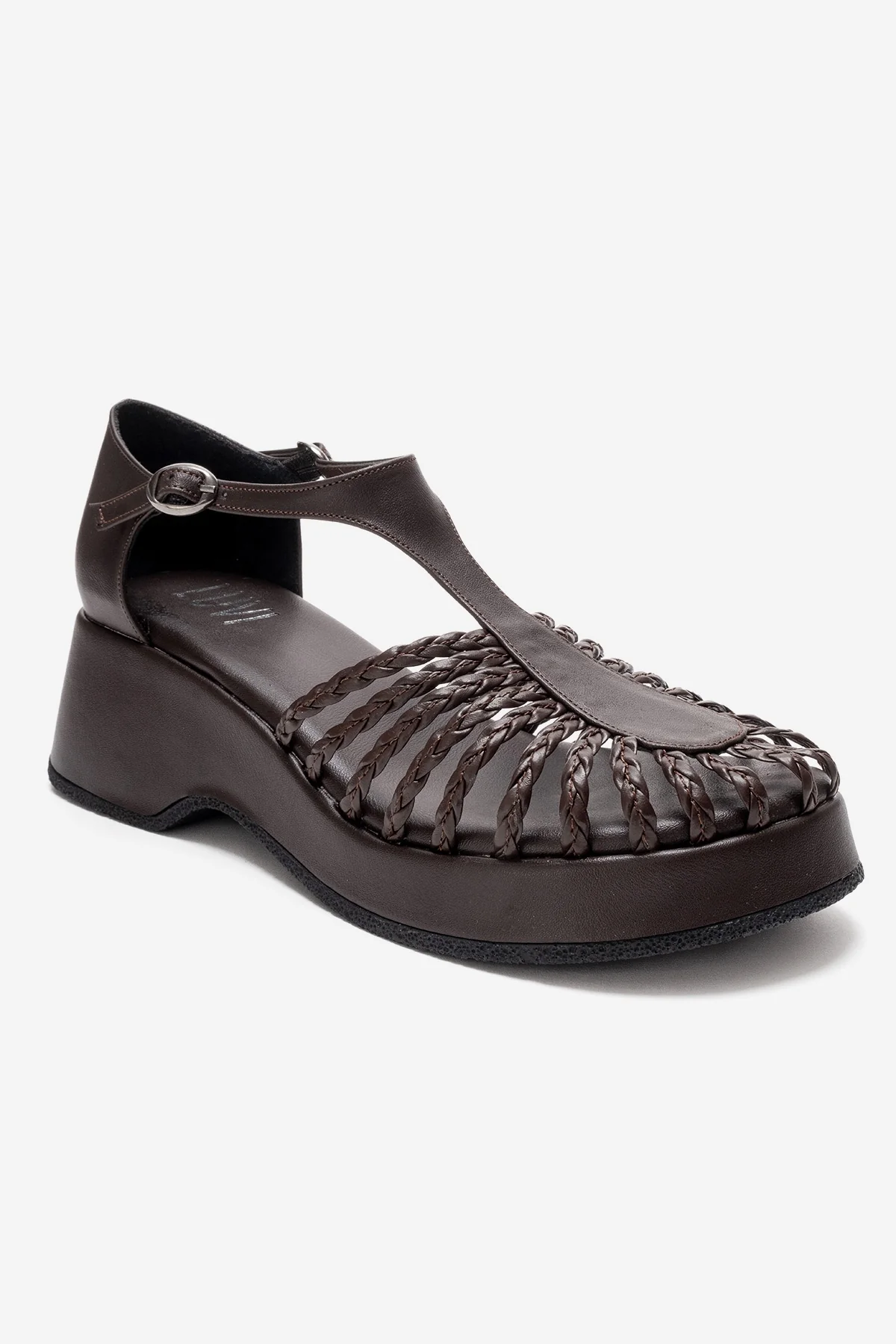 BARRY - Brown Wedge Sandal (Women) - Image 3