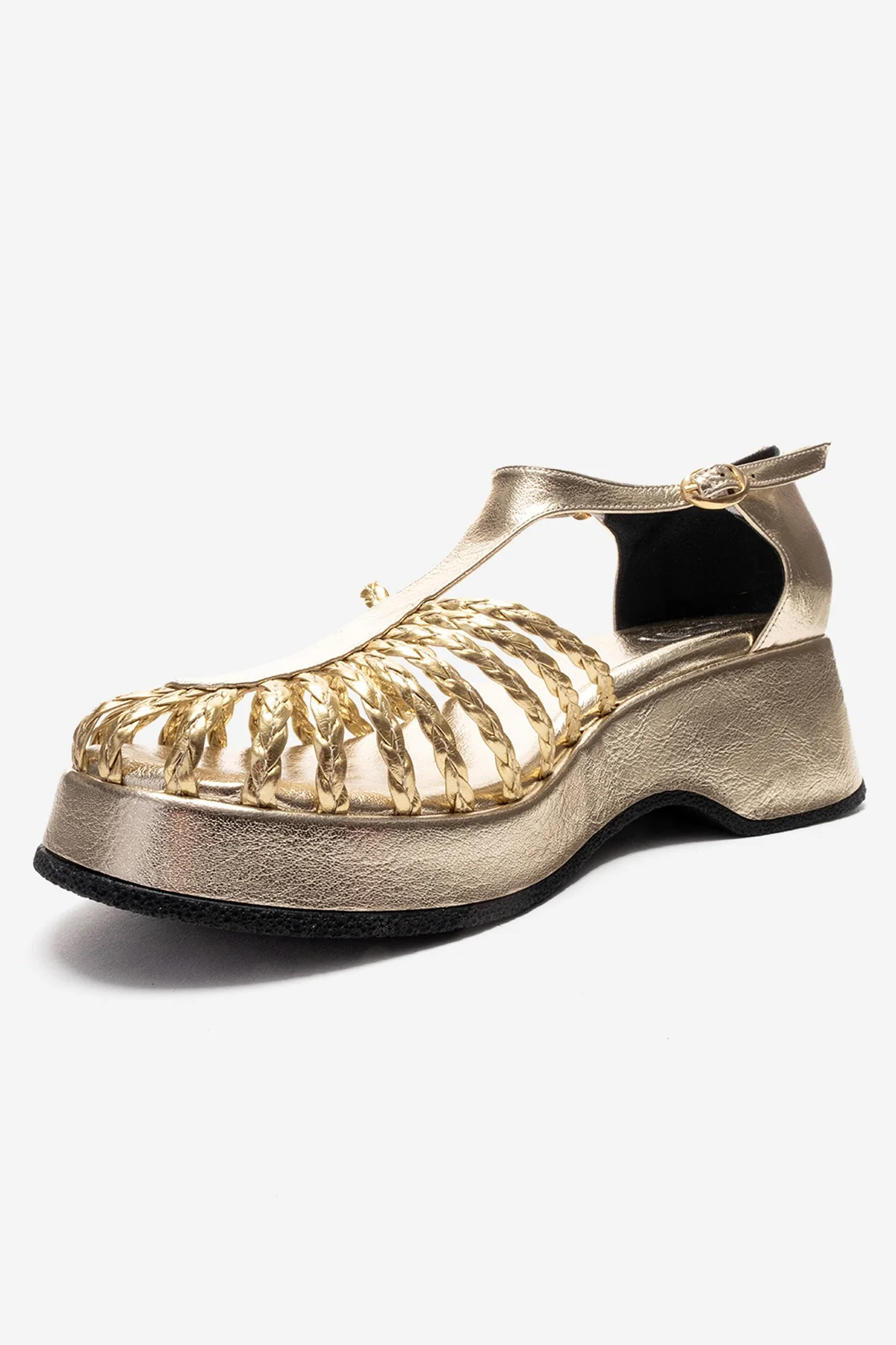 BARRY - Gold Wedge Sandal (Women) - Image 4
