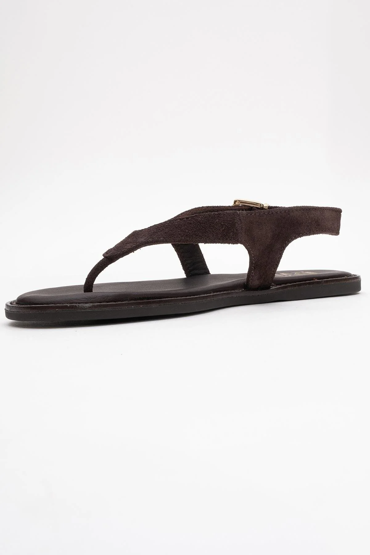 Belinda - Brown Suede Leather Thong Sandals (Women) - Image 4