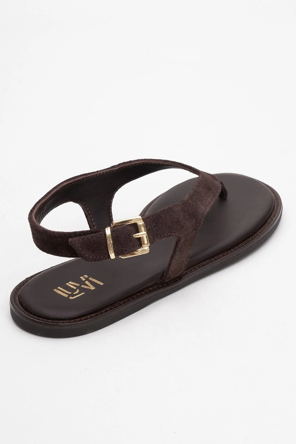 Belinda - Brown Suede Leather Thong Sandals (Women) - Image 5