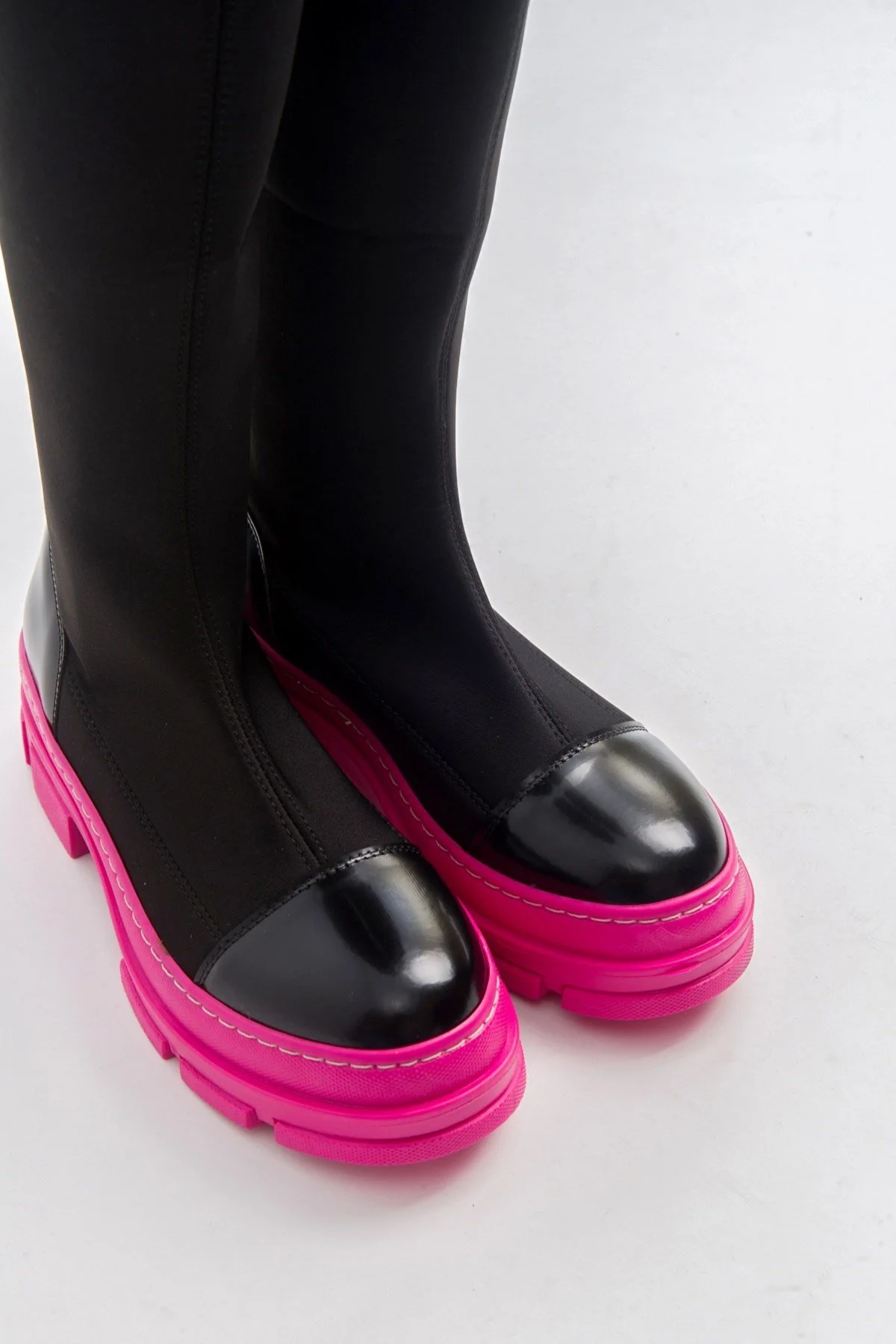 Bella Black & Fuchsia Scuba Boot (Women) - Image 3
