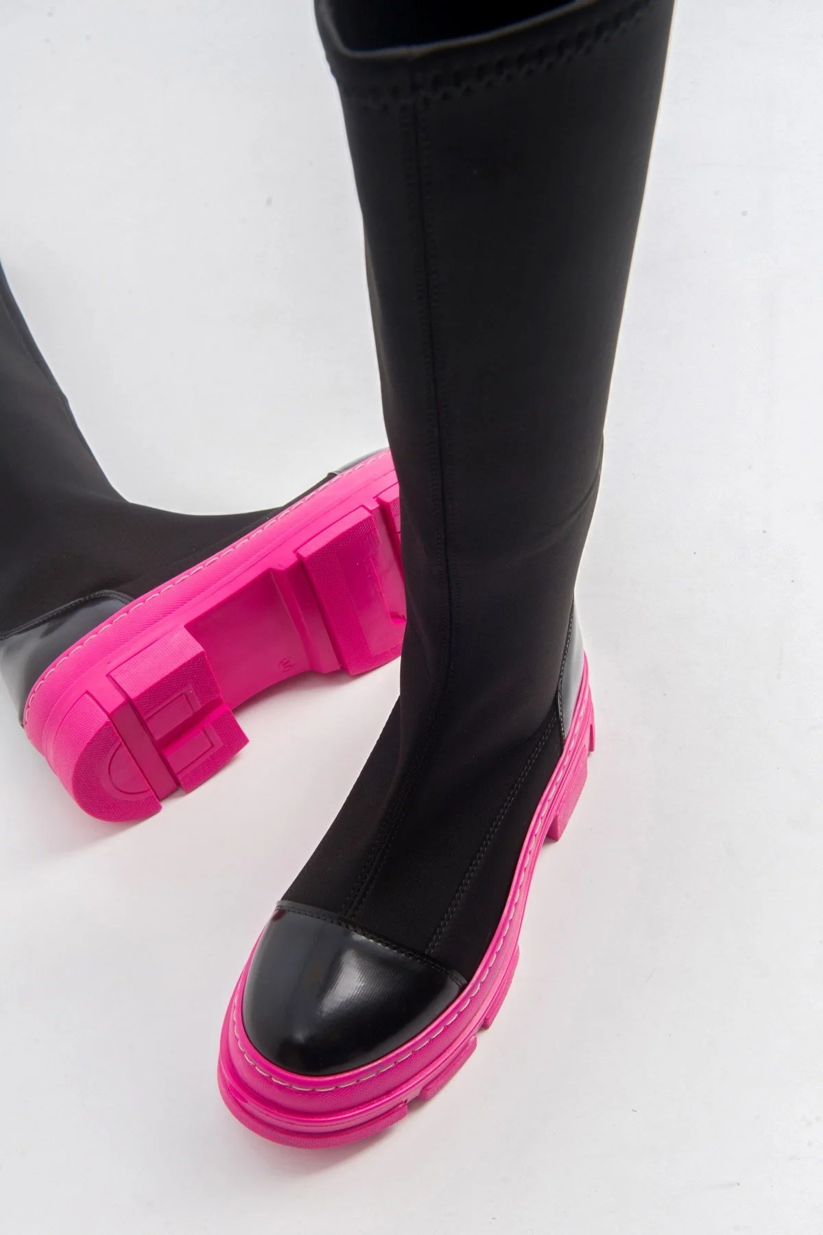 Bella Black & Fuchsia Scuba Boot (Women) - Image 4