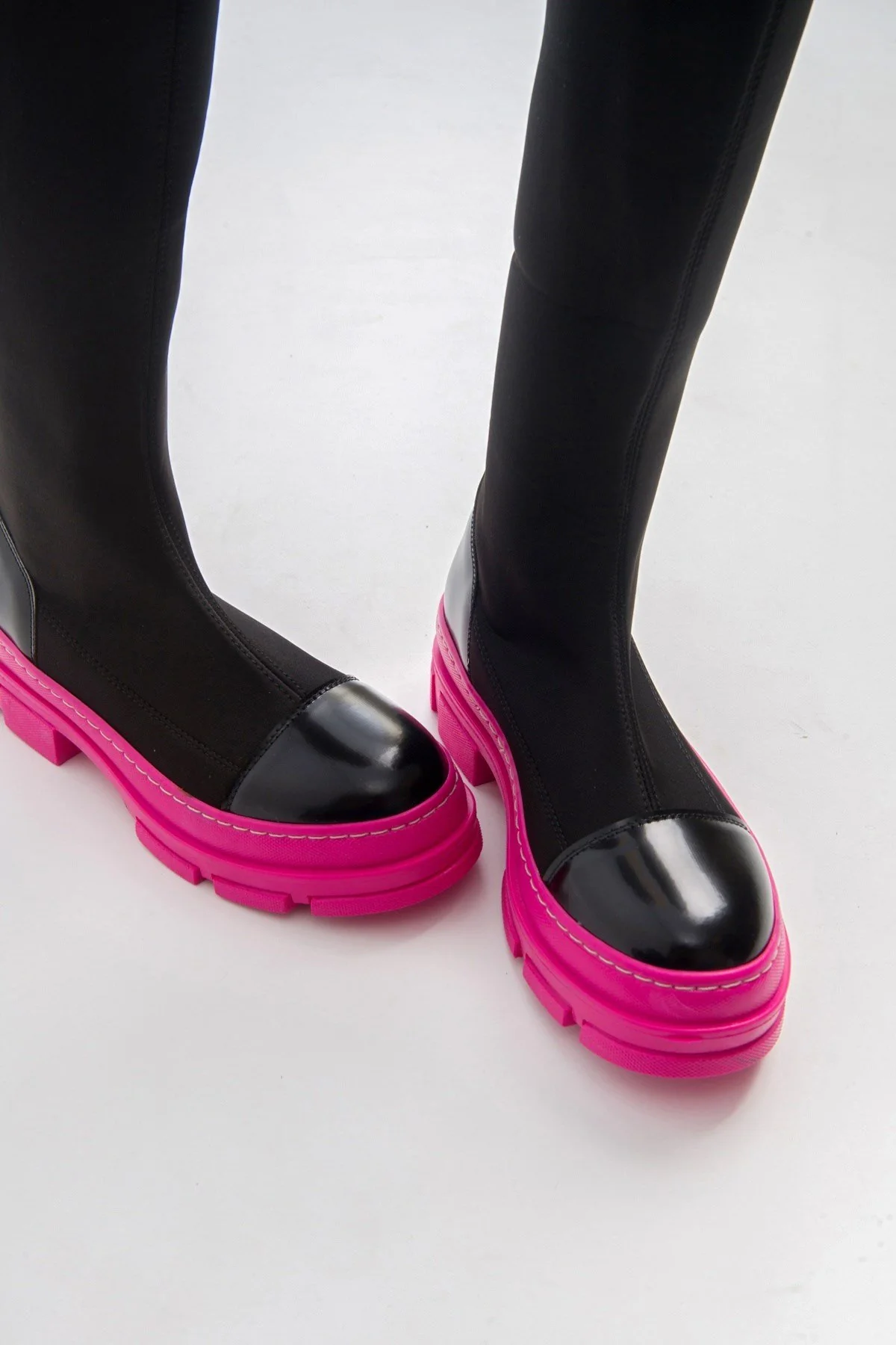 Bella Black & Fuchsia Scuba Boot (Women) - Image 6