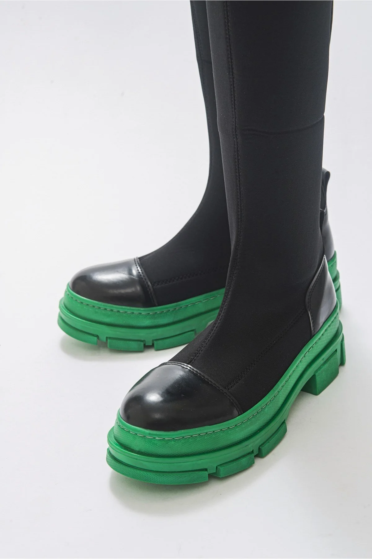 Bella Black & Green Scuba Boot (Women) - Image 2