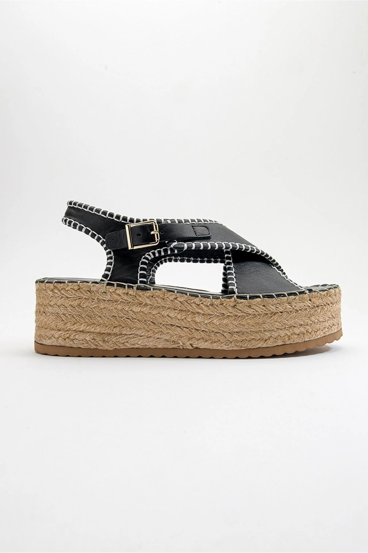 Bellezza - Black Leather Platform Sandal (Women) - Image 6