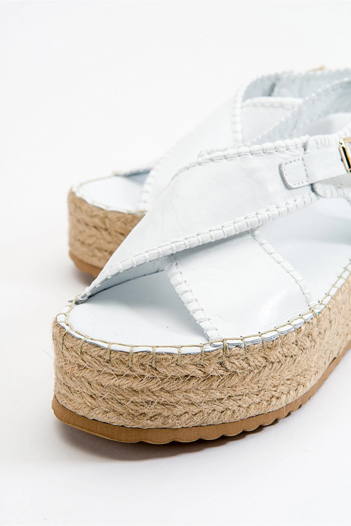 Bellezza - White Leather Platform Sandal (Women) - Image 3