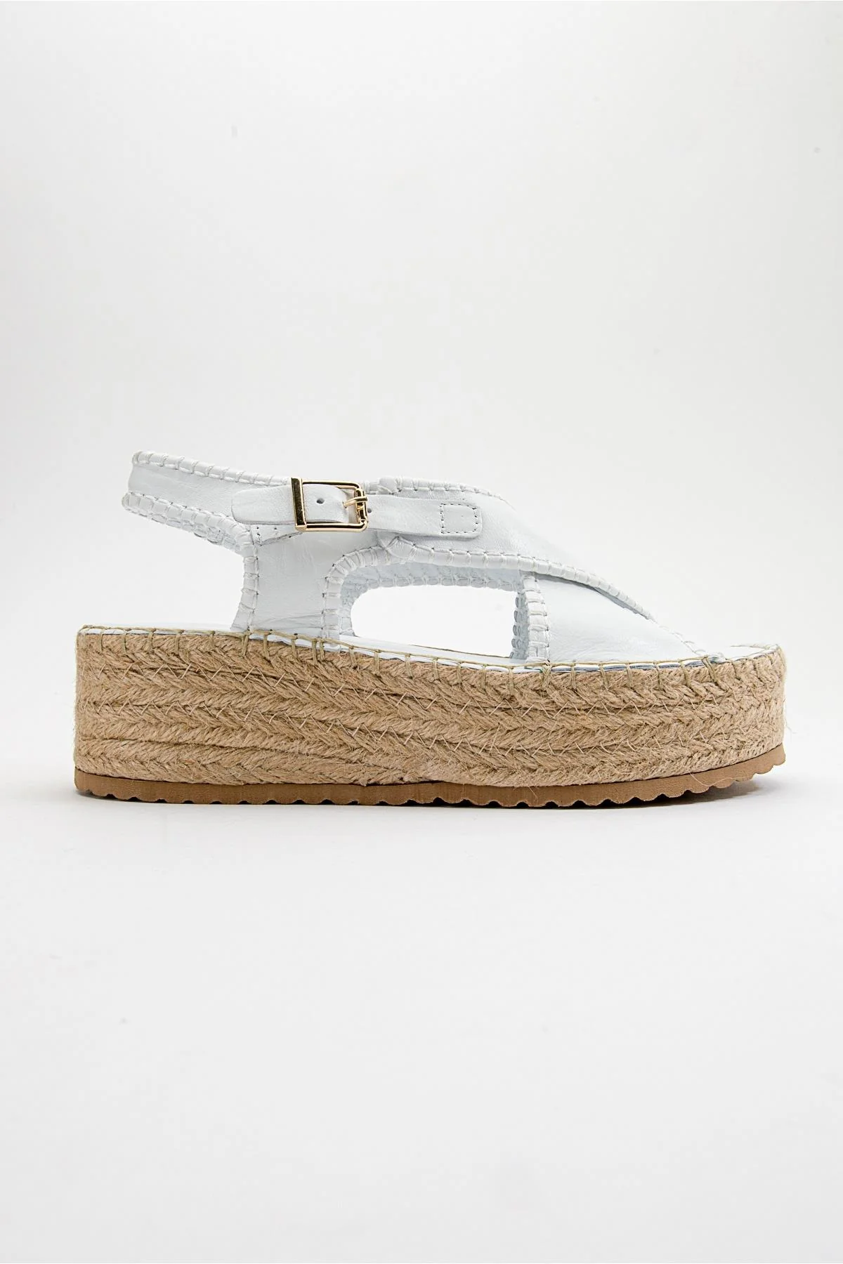 Bellezza - White Leather Platform Sandal (Women) - Image 6