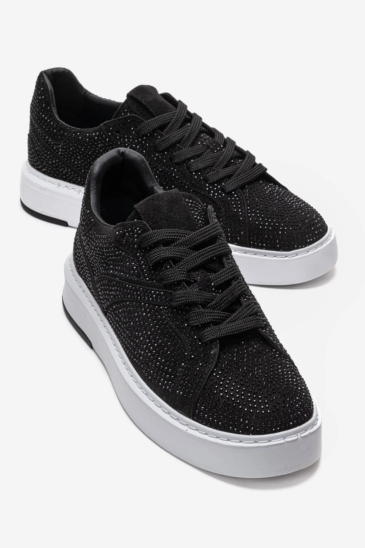 BERINA - Black Studded Casual Sneaker (Women)