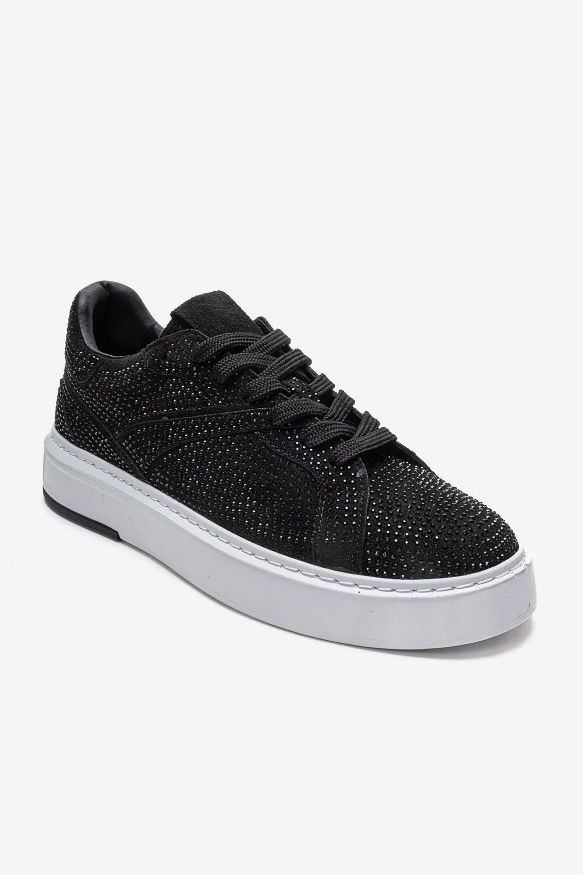 BERINA - Black Studded Casual Sneaker (Women) - Image 3