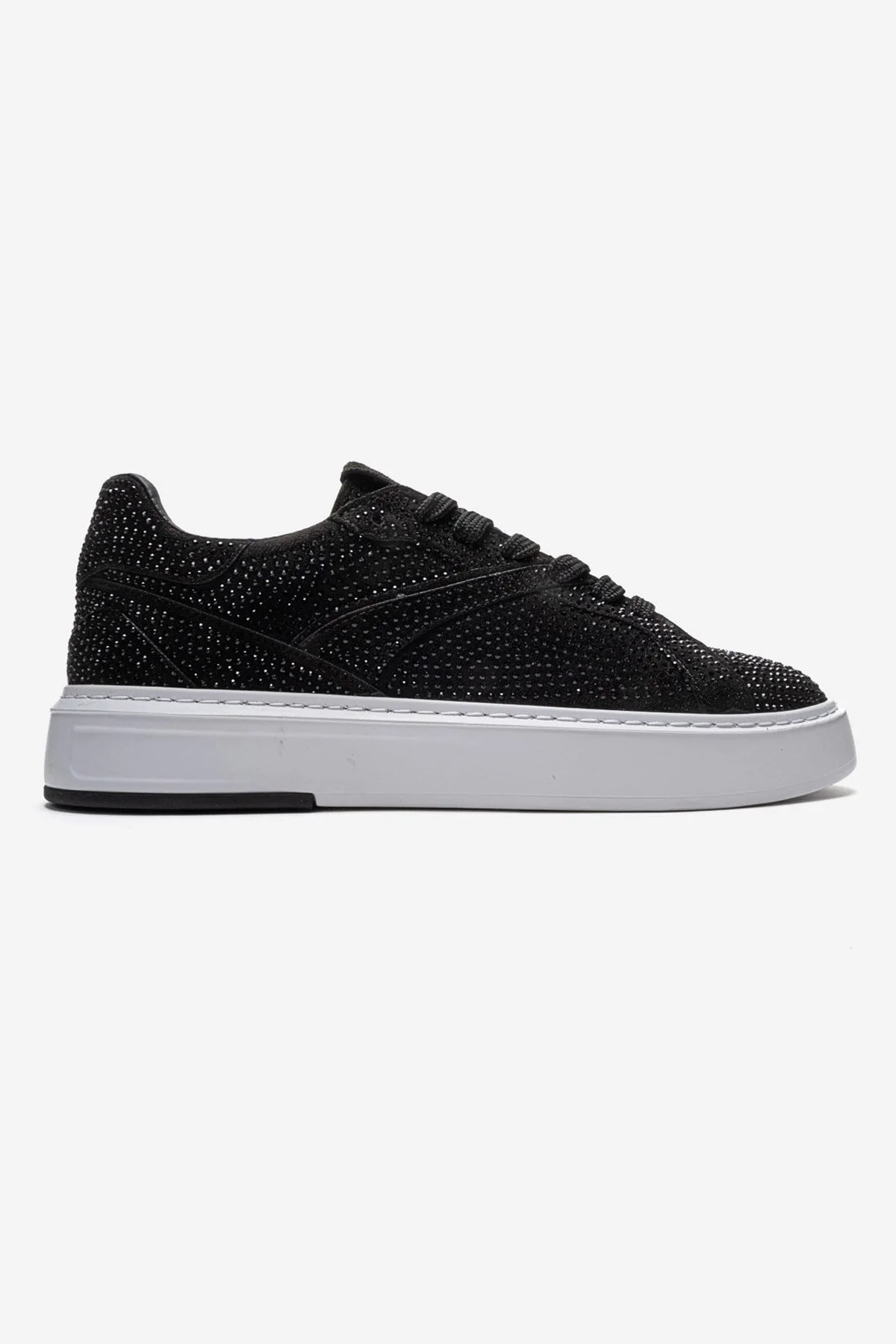 BERINA - Black Studded Casual Sneaker (Women) - Image 4