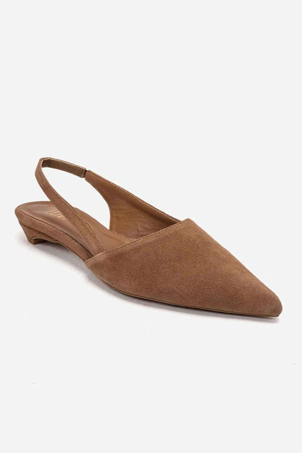BERLINA - Camel Genuine Leather Low Block Heel Shoe (Women) - Image 3
