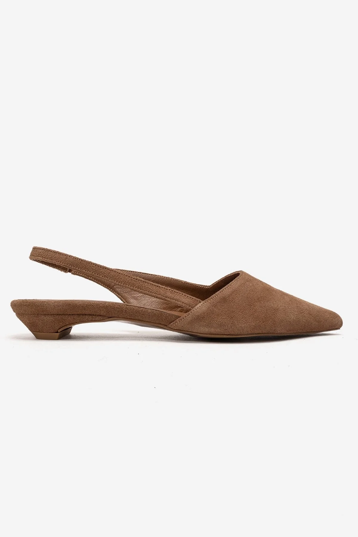 BERLINA - Camel Genuine Leather Low Block Heel Shoe (Women) - Image 4