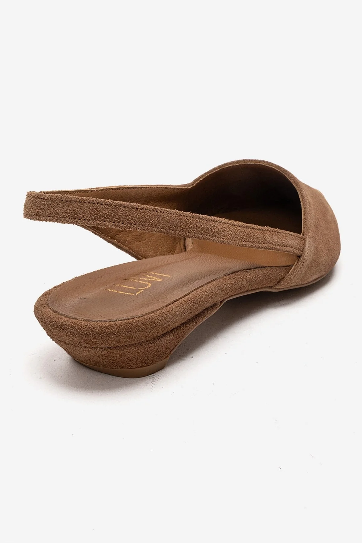 BERLINA - Camel Genuine Leather Low Block Heel Shoe (Women) - Image 5