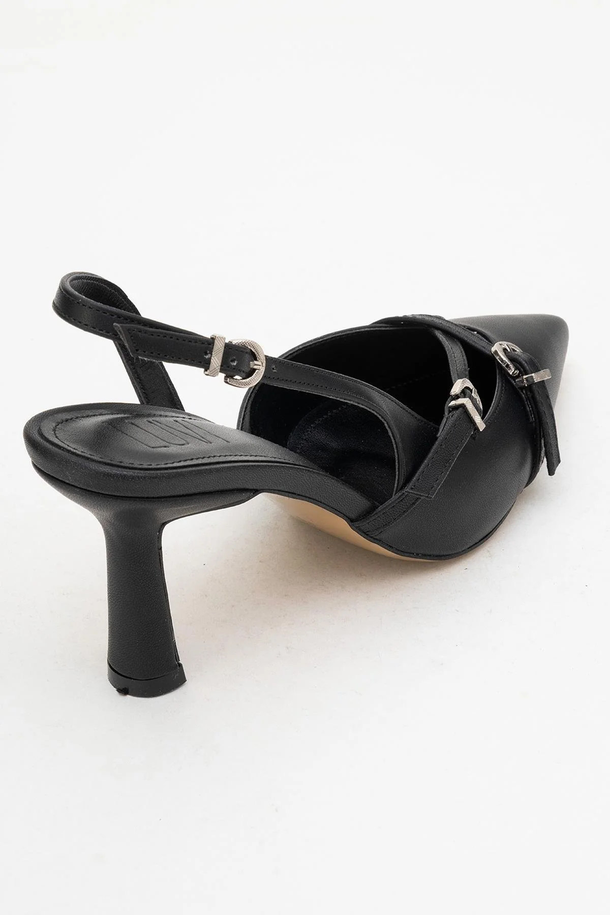 Biana - Black Buckle Pointed Toe Pump (Women) - Image 5