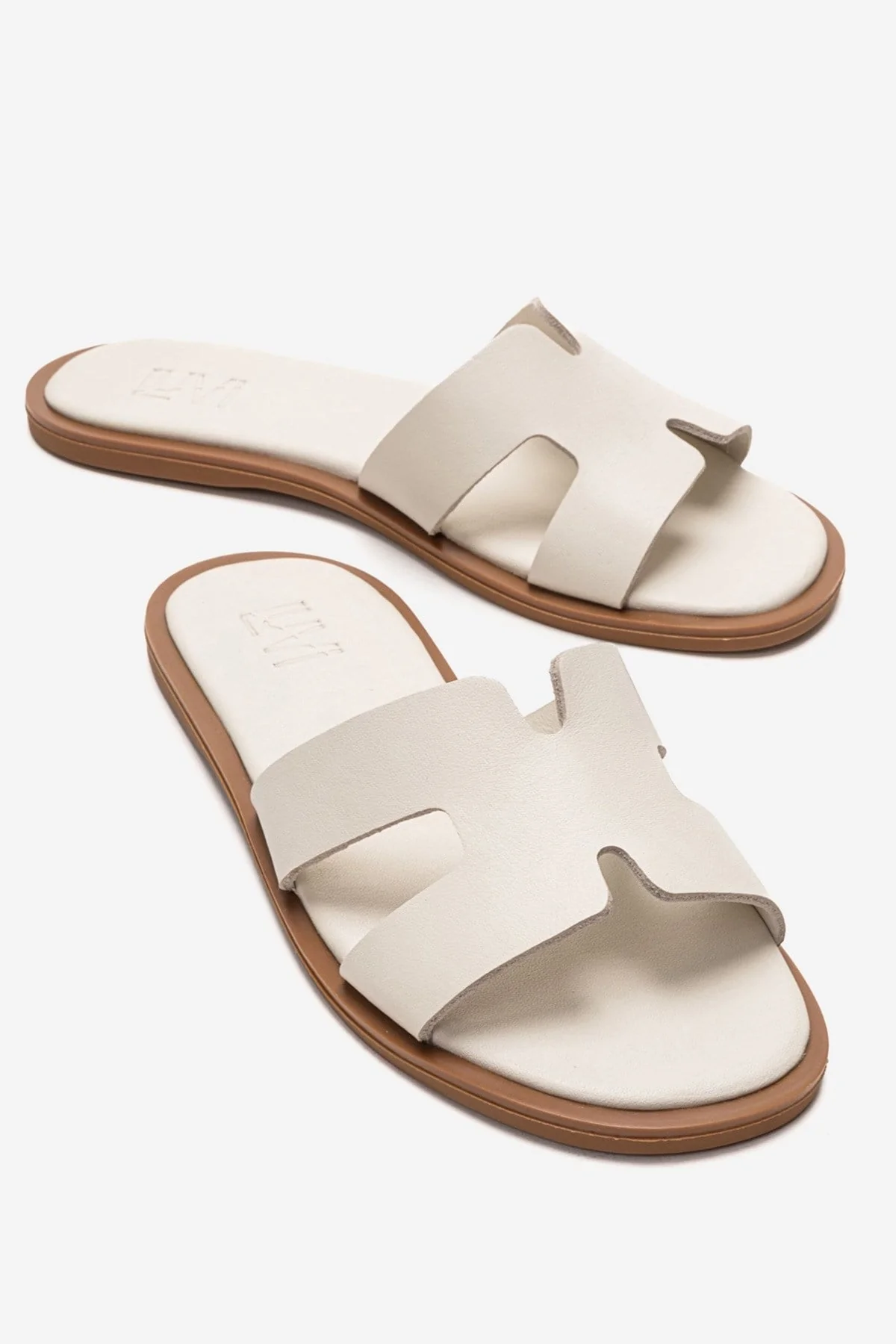 BIORA - Off-White Genuine Leather Slide (Women)