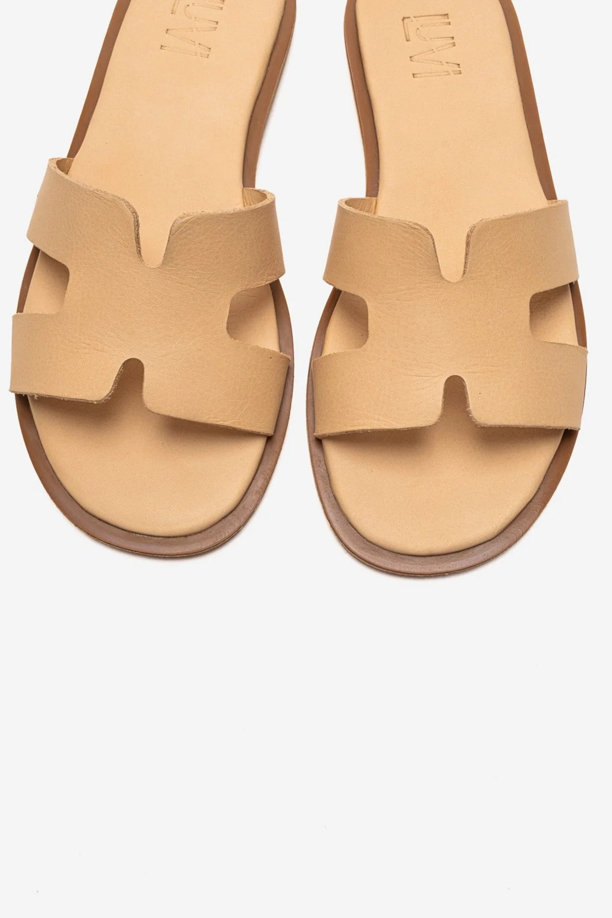 BIORA - Taupe Genuine Leather Slide (Women) - Image 2