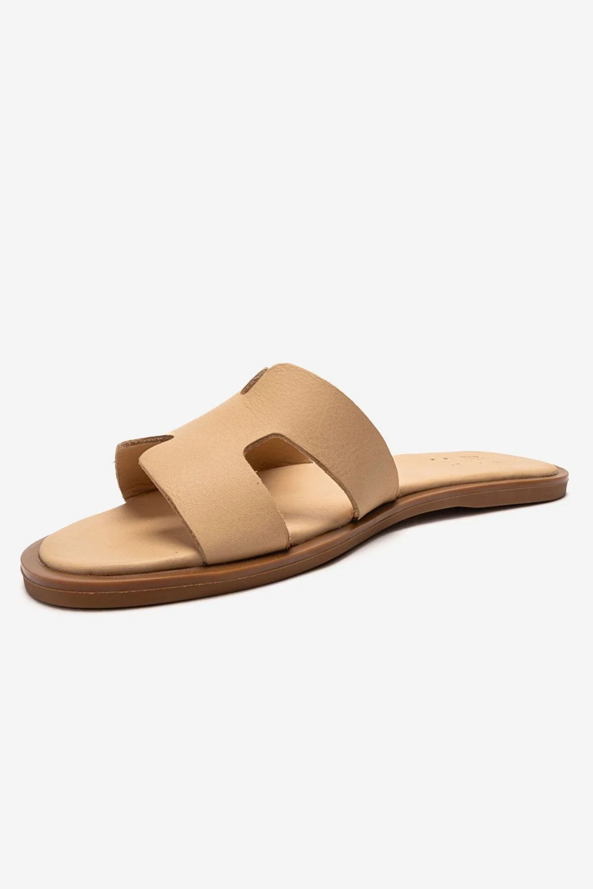 BIORA - Taupe Genuine Leather Slide (Women) - Image 6