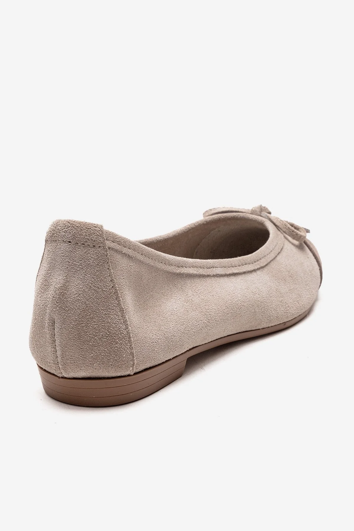 BOLEO - Beige/Taupe Genuine Leather Ballet Flat (Women) - Image 4