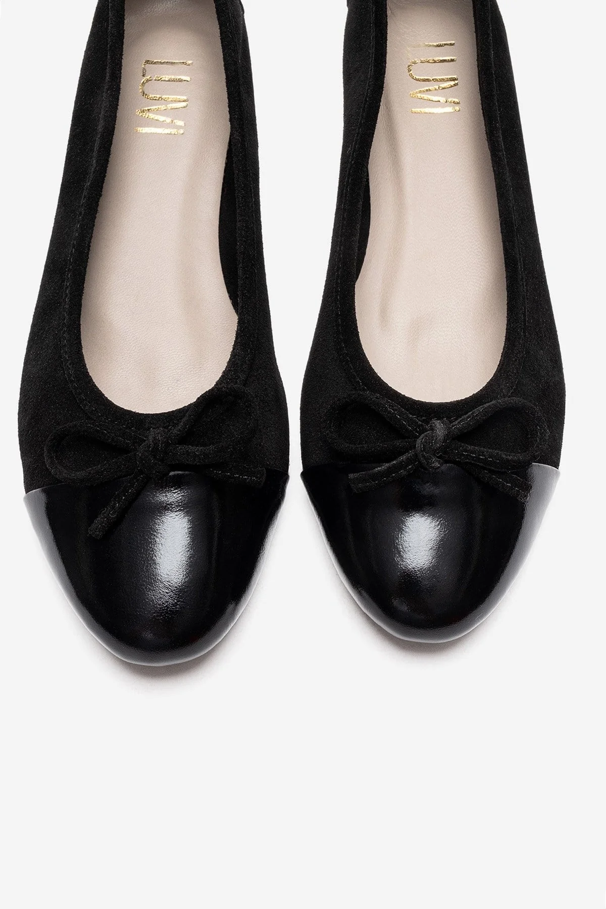 BOLEO - Black Genuine Leather Ballet Flat (Women) - Image 2