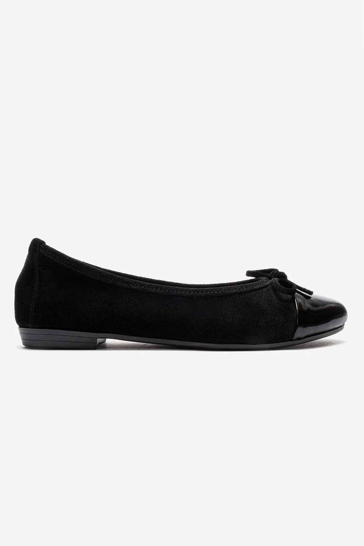 BOLEO - Black Genuine Leather Ballet Flat (Women) - Image 4