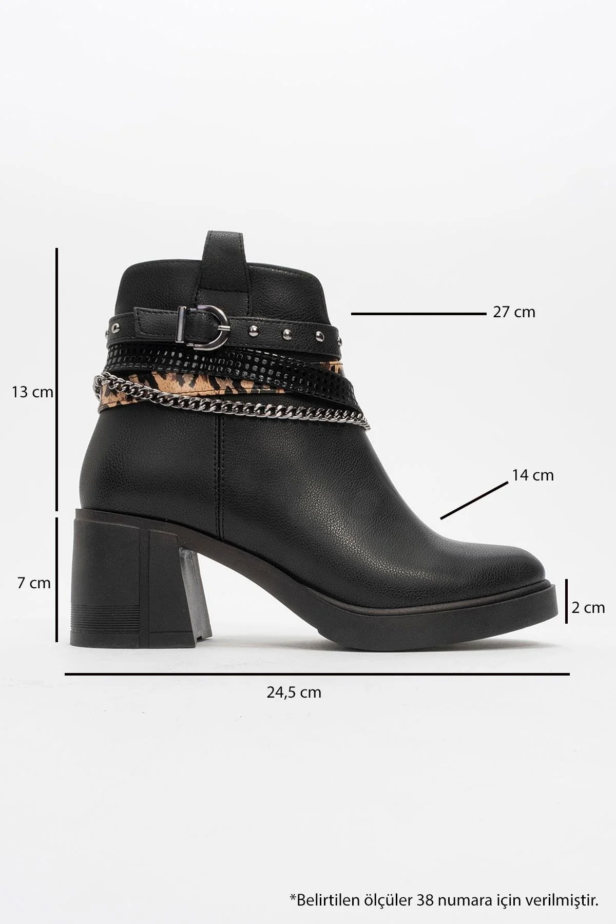 Boliva - Black Belted Chain Boot (Women) - Image 4