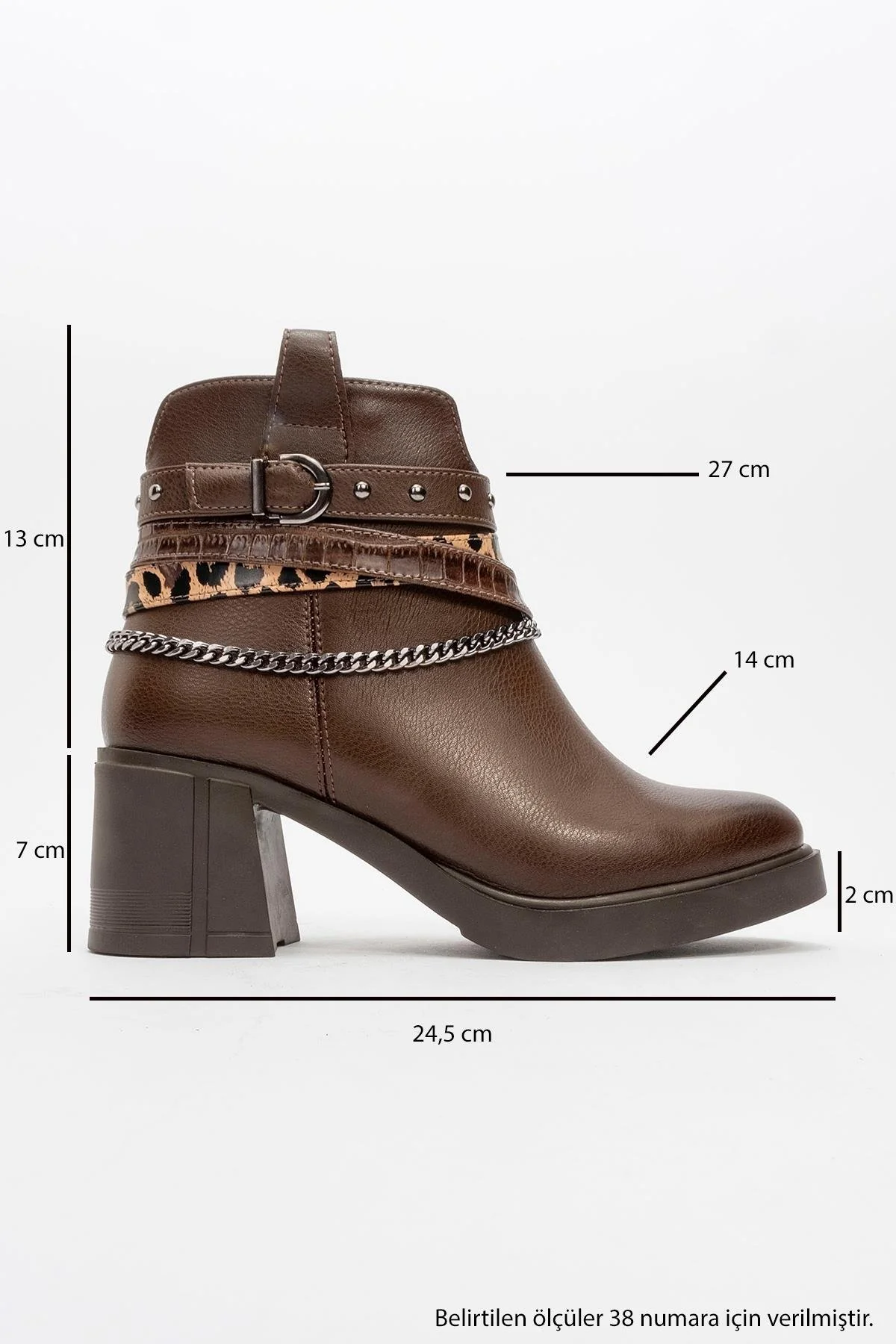 Boliva - Brown Belted Chain Boot (Women) - Image 4