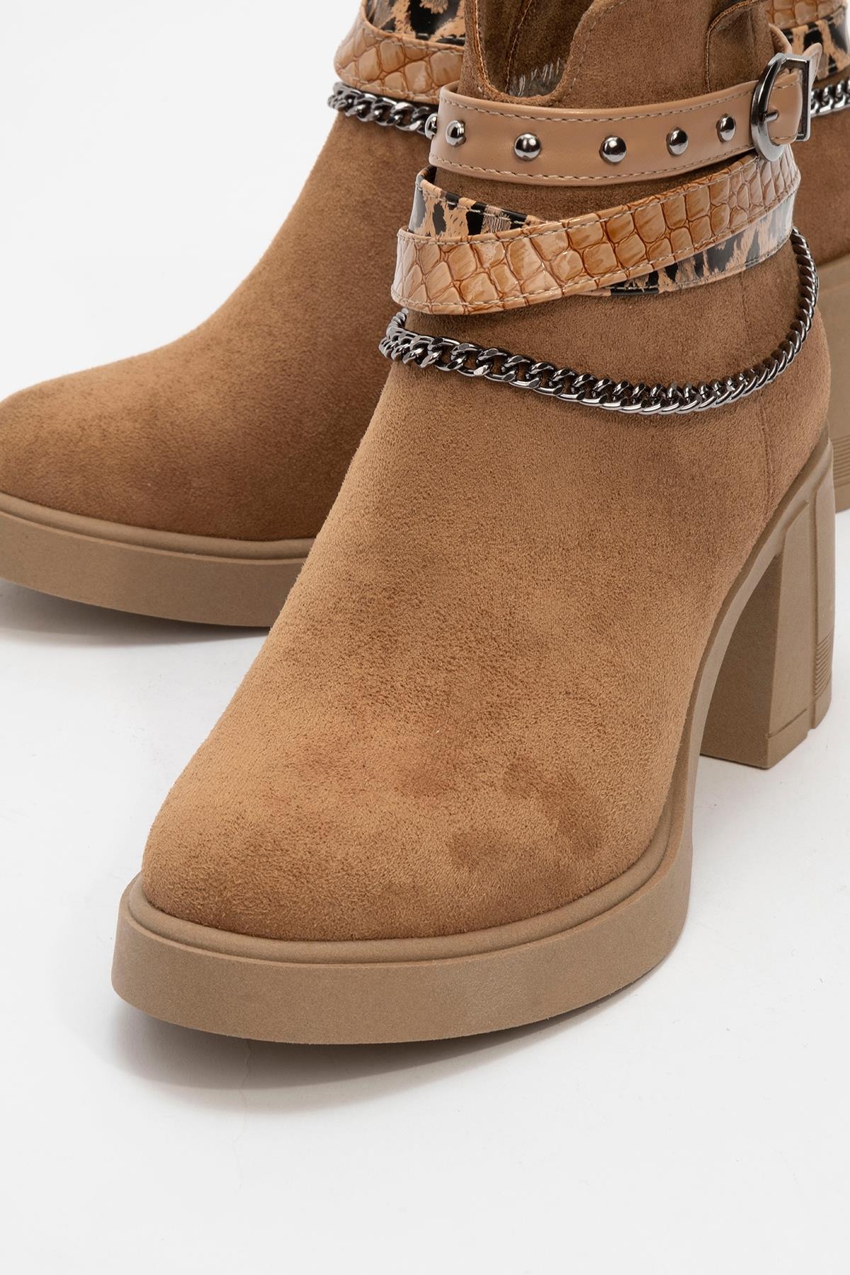 Boliva - Cognac Belted Chain Boot (Women) - Image 3