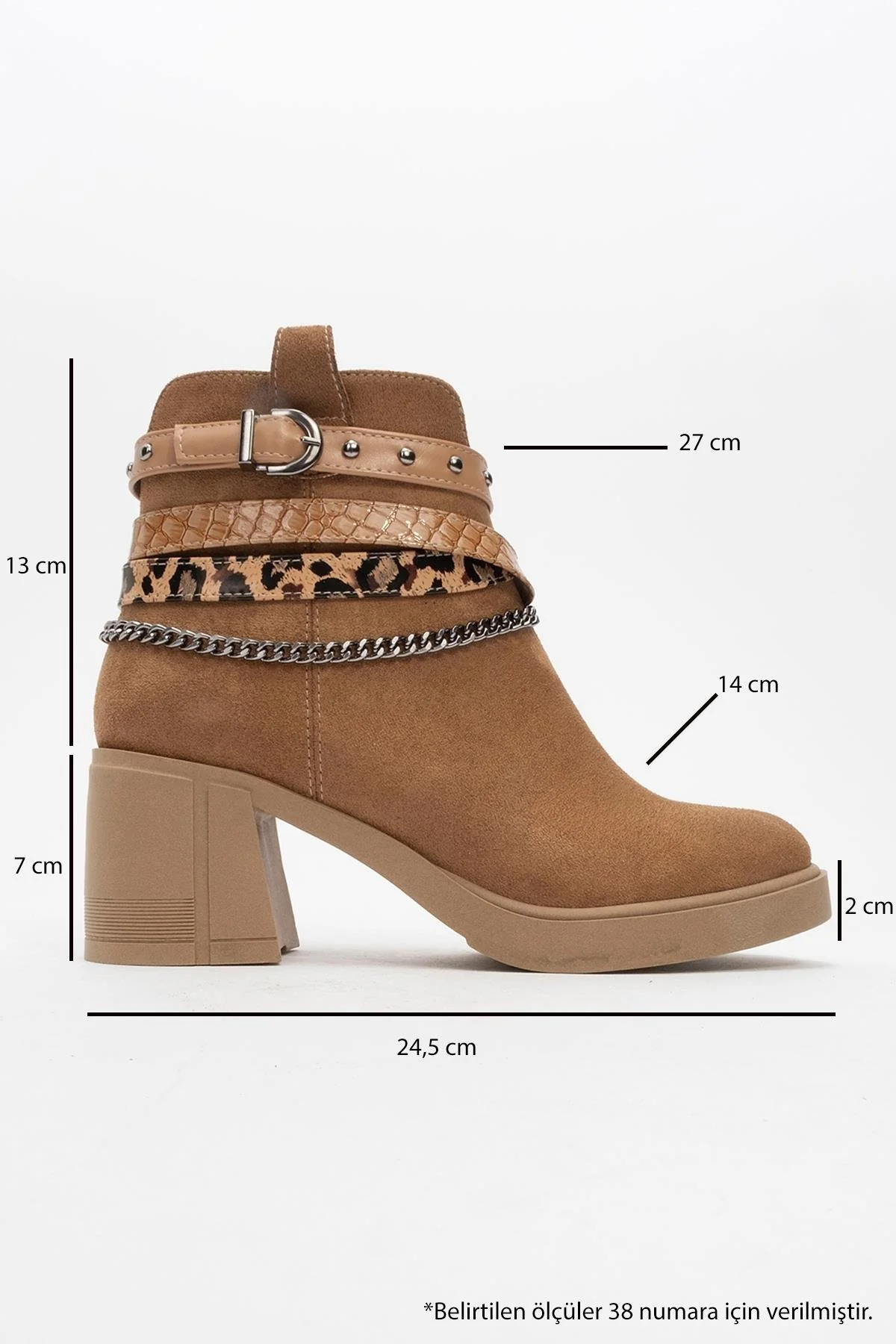 Boliva - Cognac Belted Chain Boot (Women) - Image 4