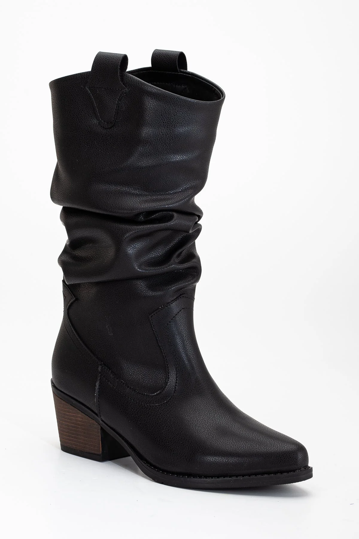 Bonnie - Black Slouch Western Boots - Image 2