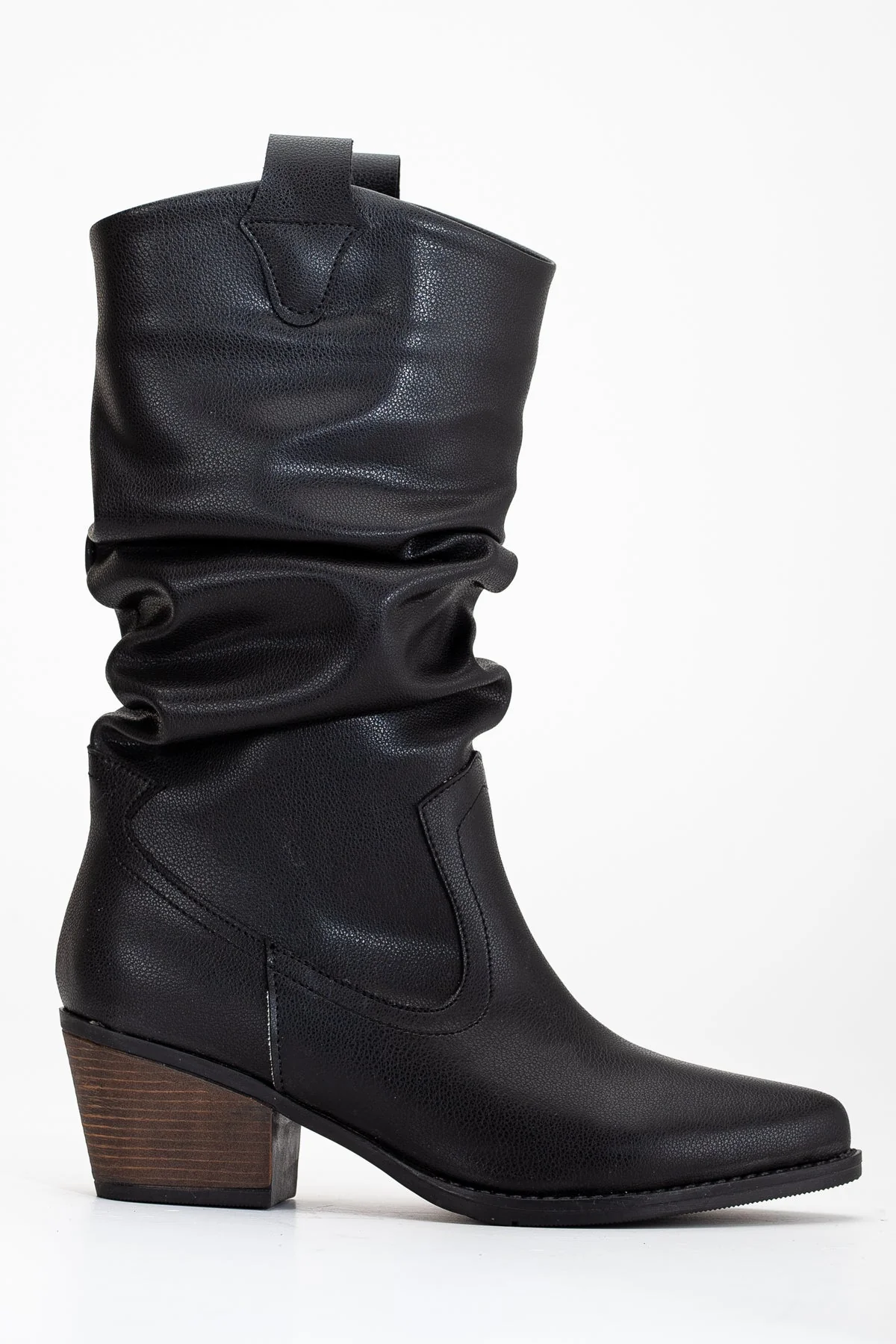 Bonnie - Black Slouch Western Boots - Image 3