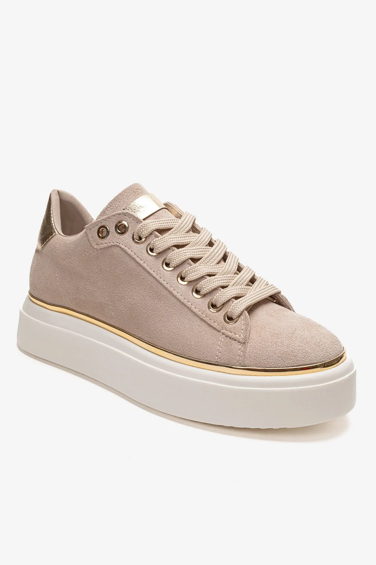 BORENA - Beige Platform Sneaker (Women) - Image 3
