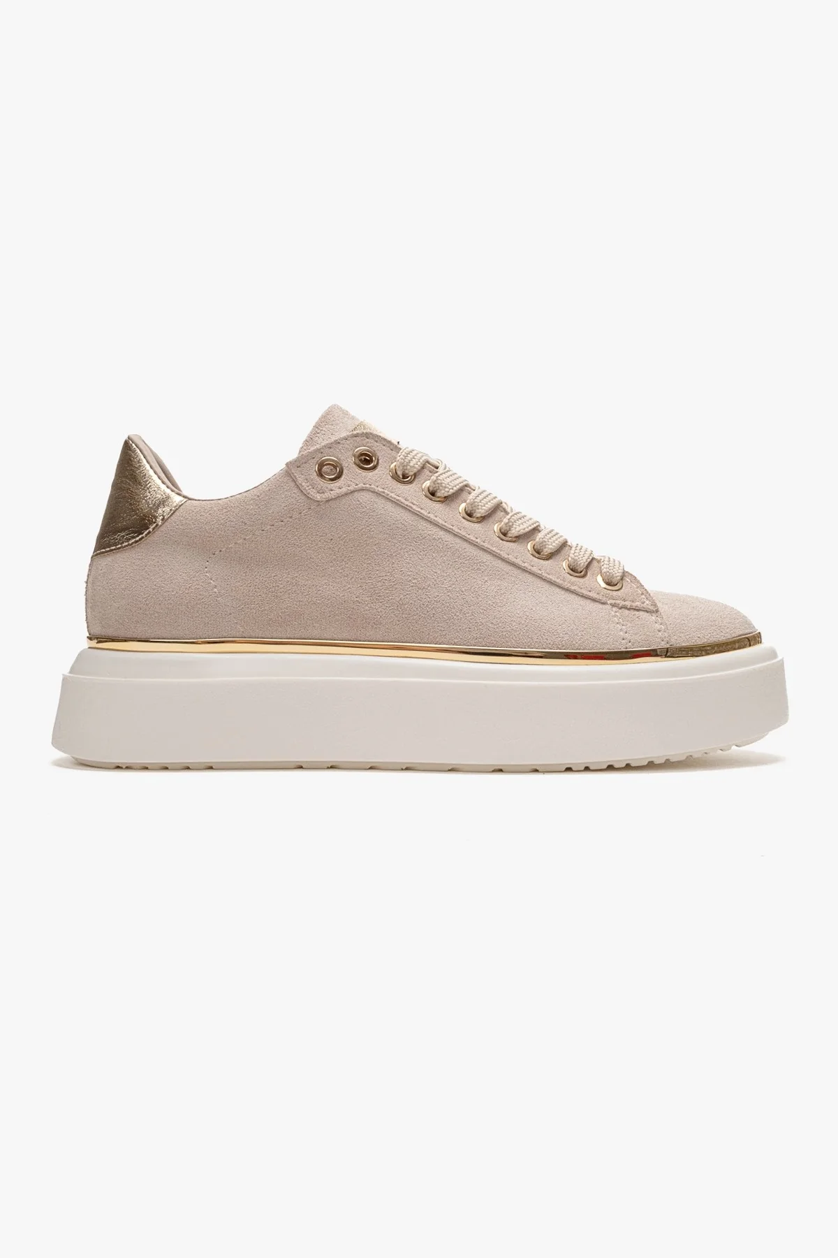 BORENA - Beige Platform Sneaker (Women) - Image 4