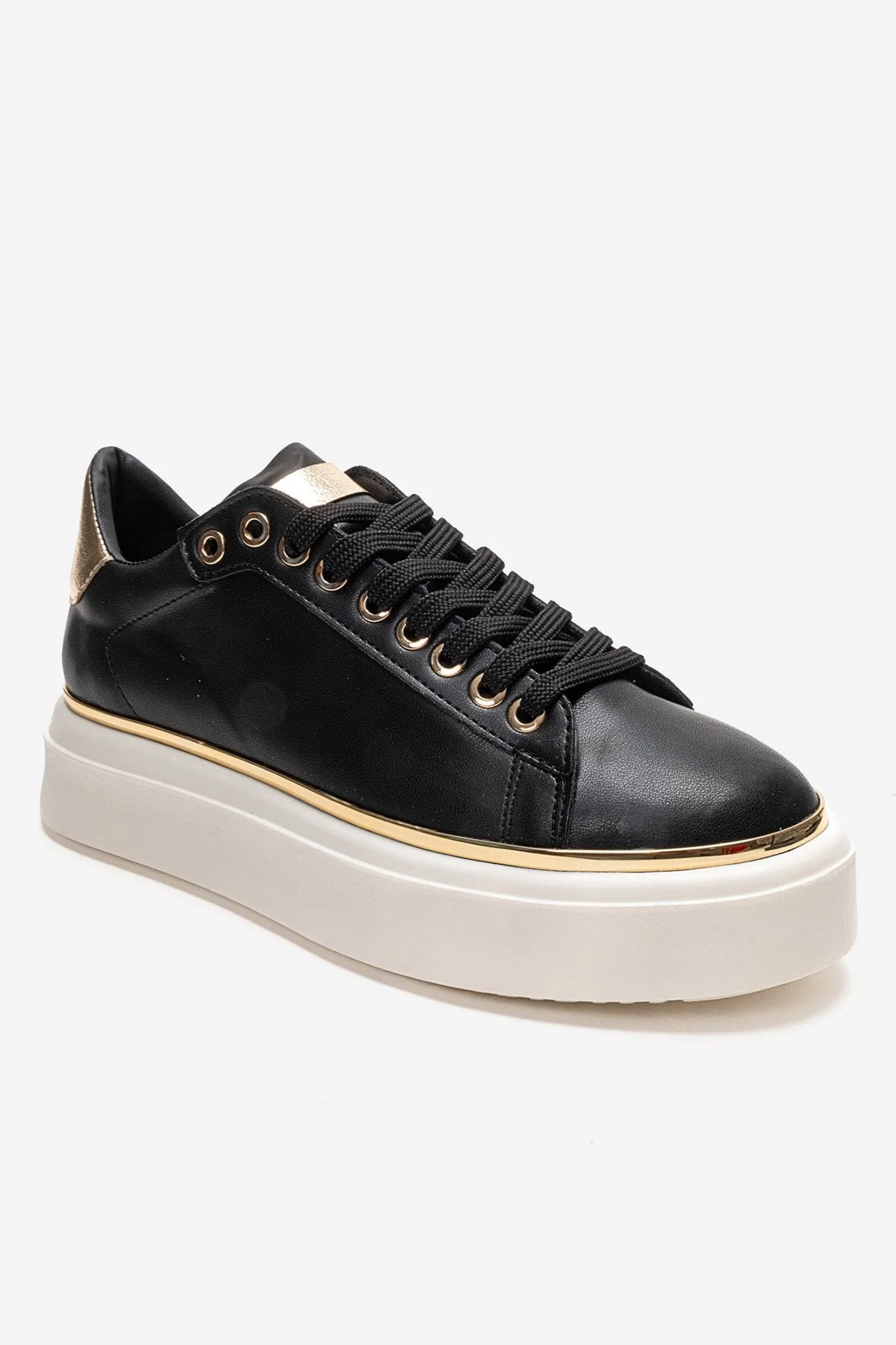 BORENA - Black Platform Sneaker (Women) - Image 3