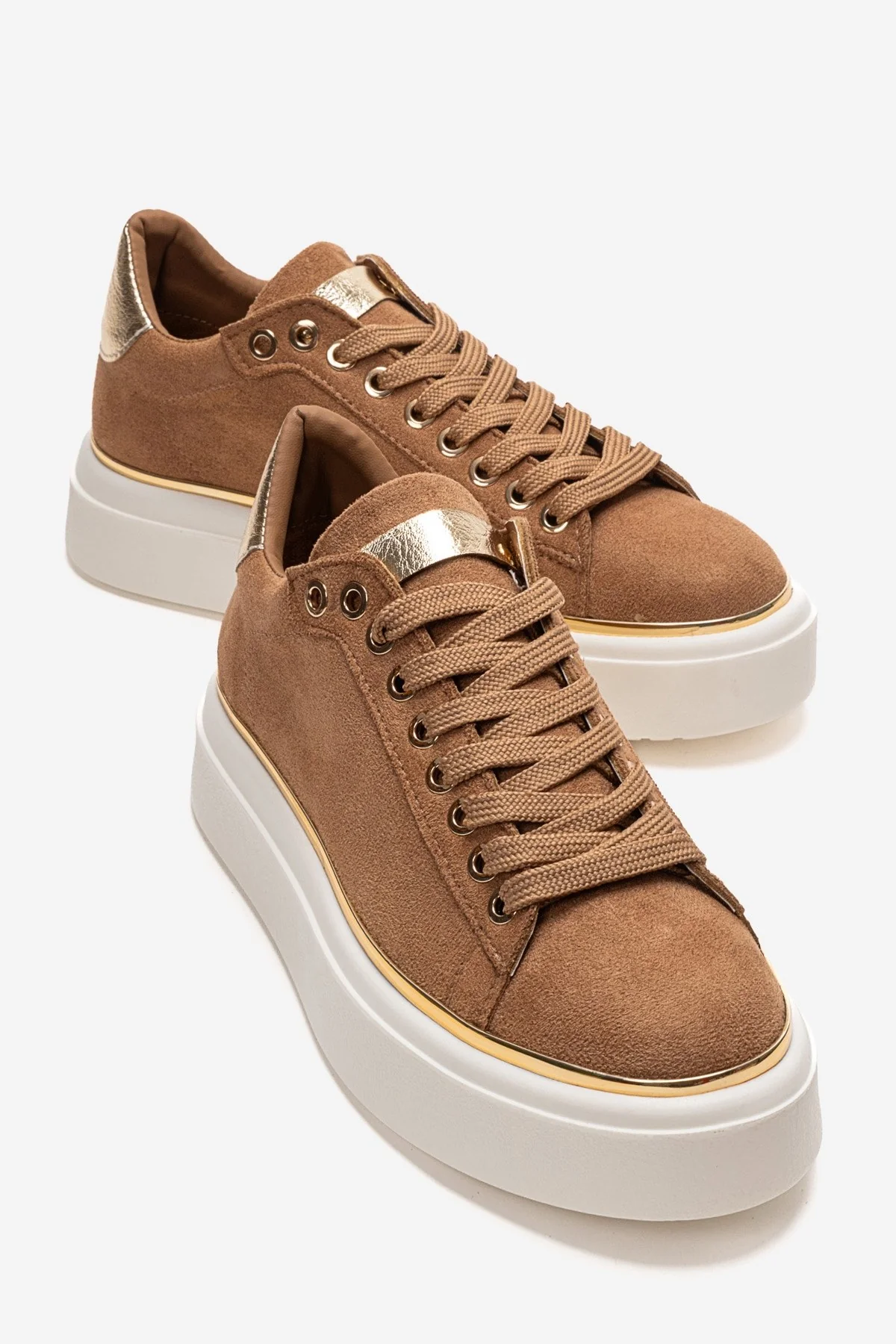 BORENA - Cognac Platform Sneaker (Women)