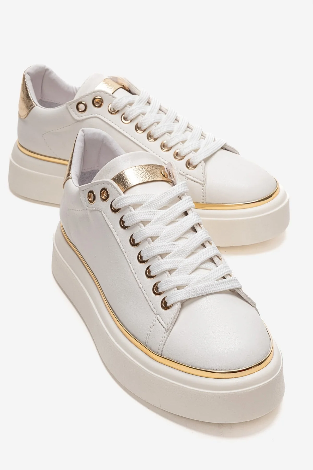 BORENA - White Platform Sneaker (Women)
