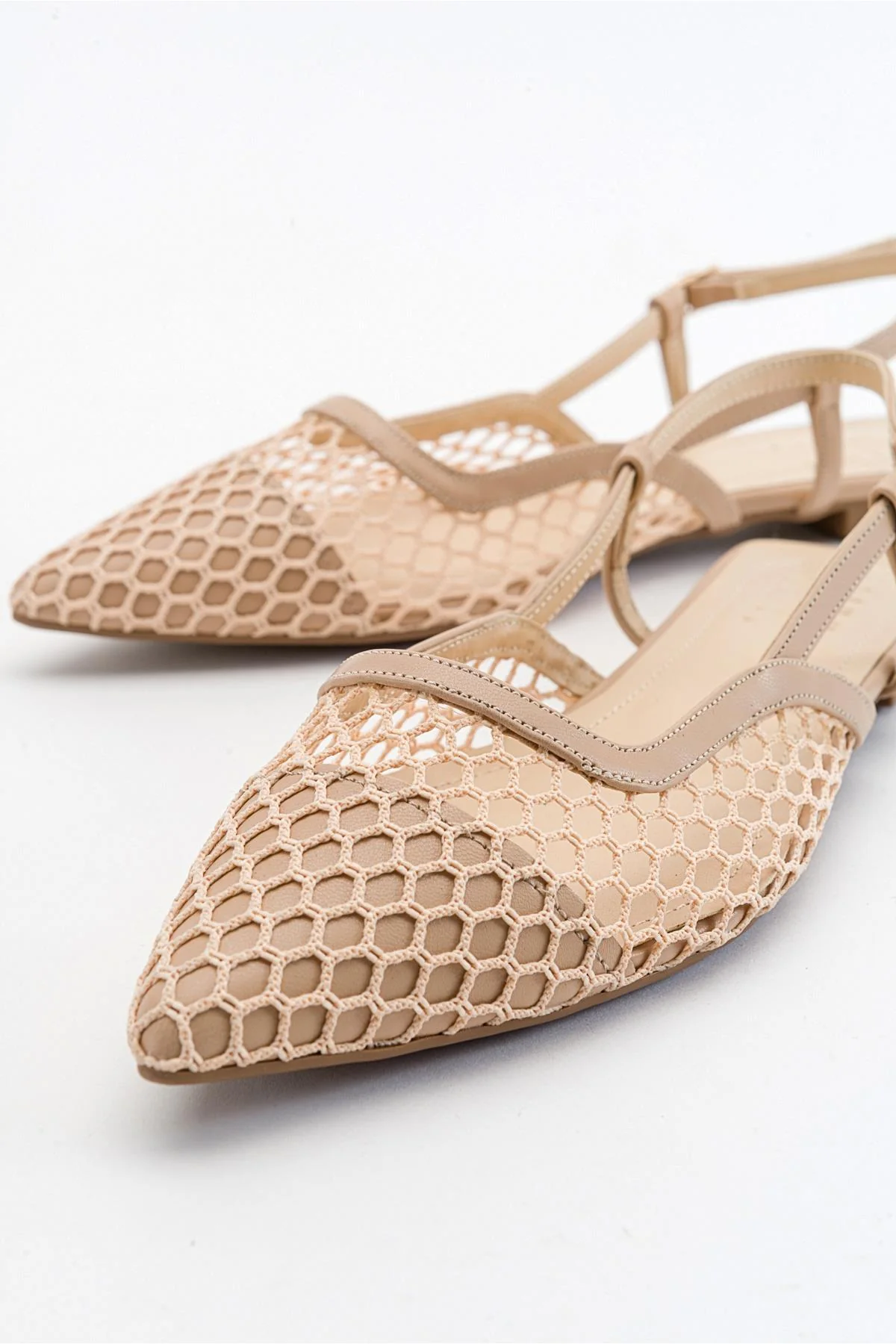 Brace Beige Mesh Flat Sandal (Women) - Image 2