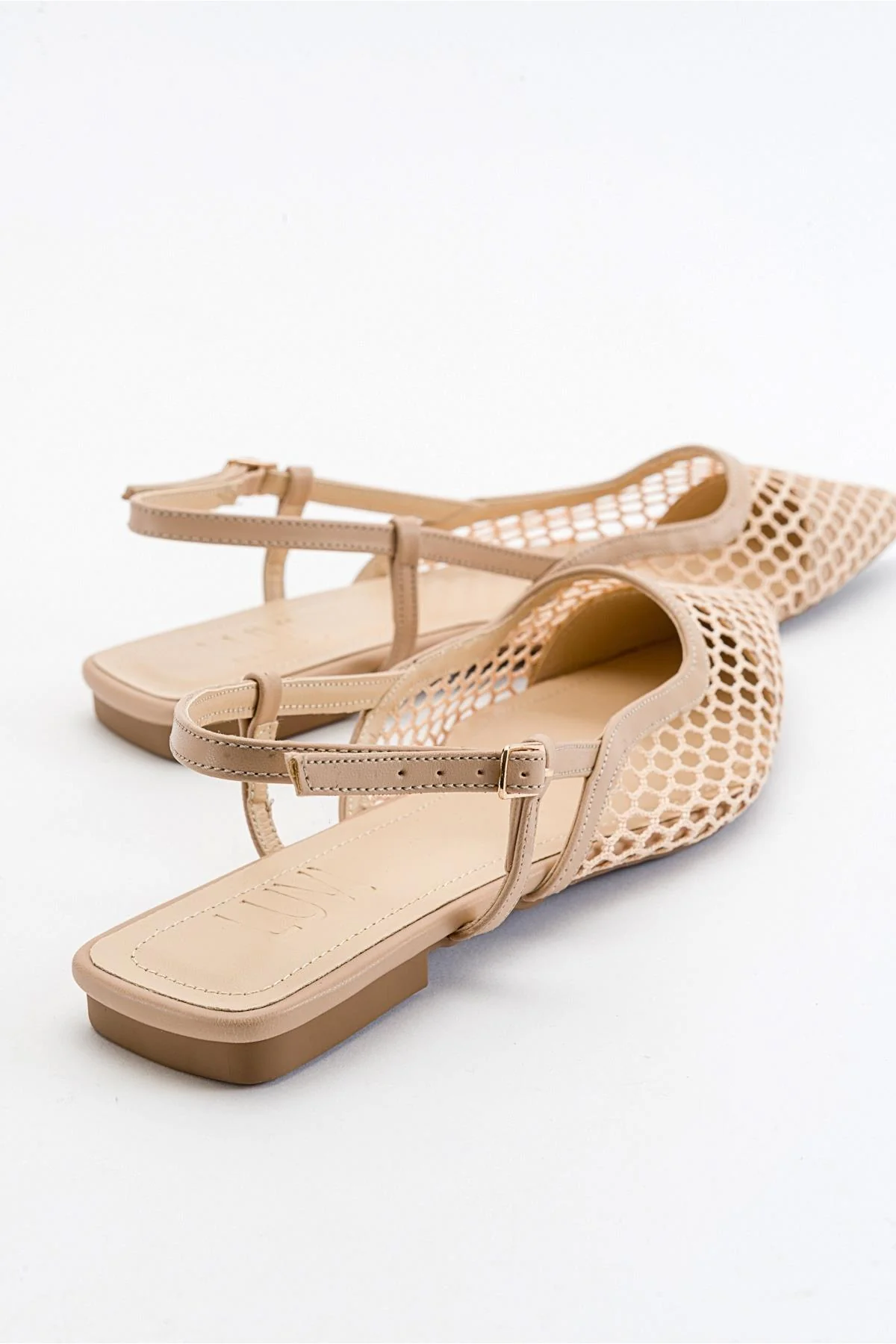 Brace Beige Mesh Flat Sandal (Women) - Image 3