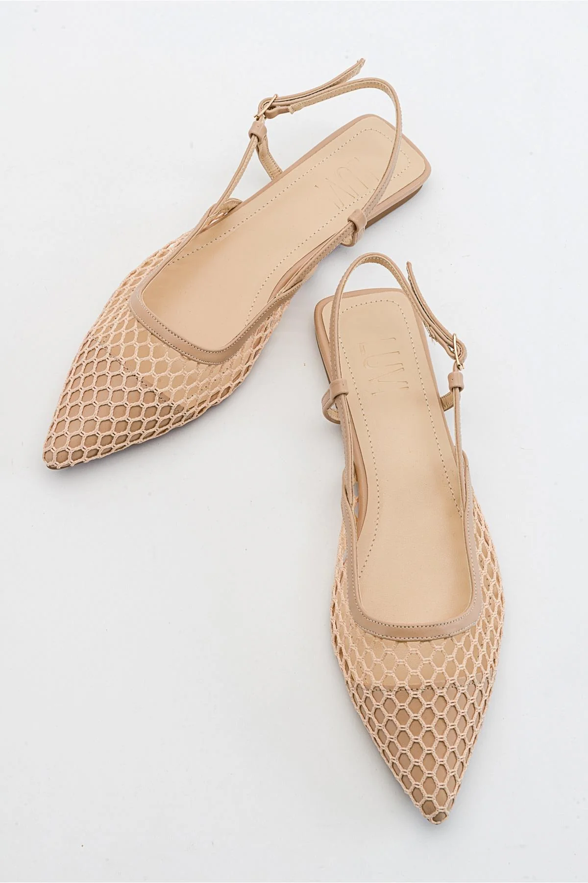 Brace Beige Mesh Flat Sandal (Women) - Image 4