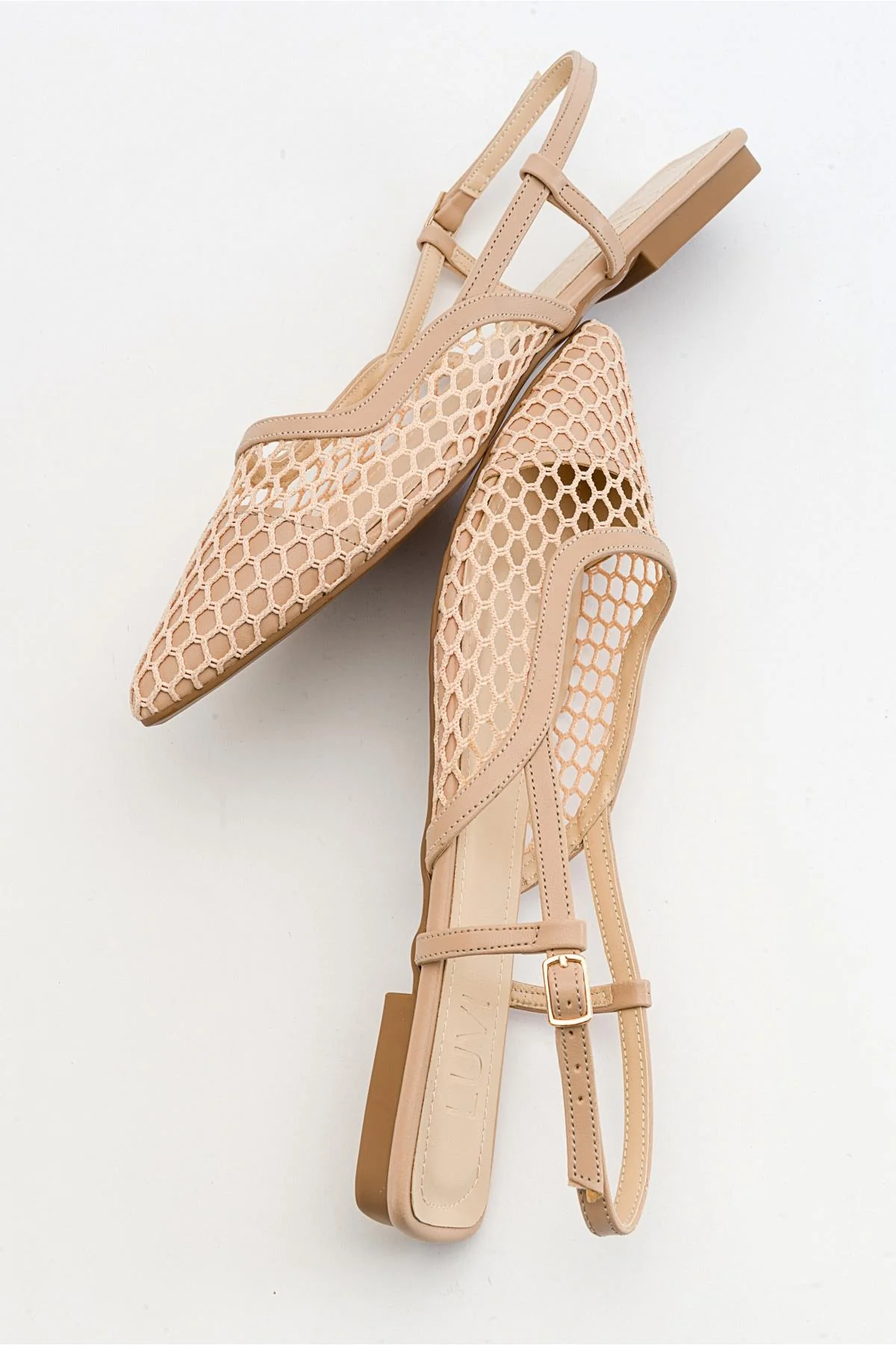 Brace Beige Mesh Flat Sandal (Women) - Image 5