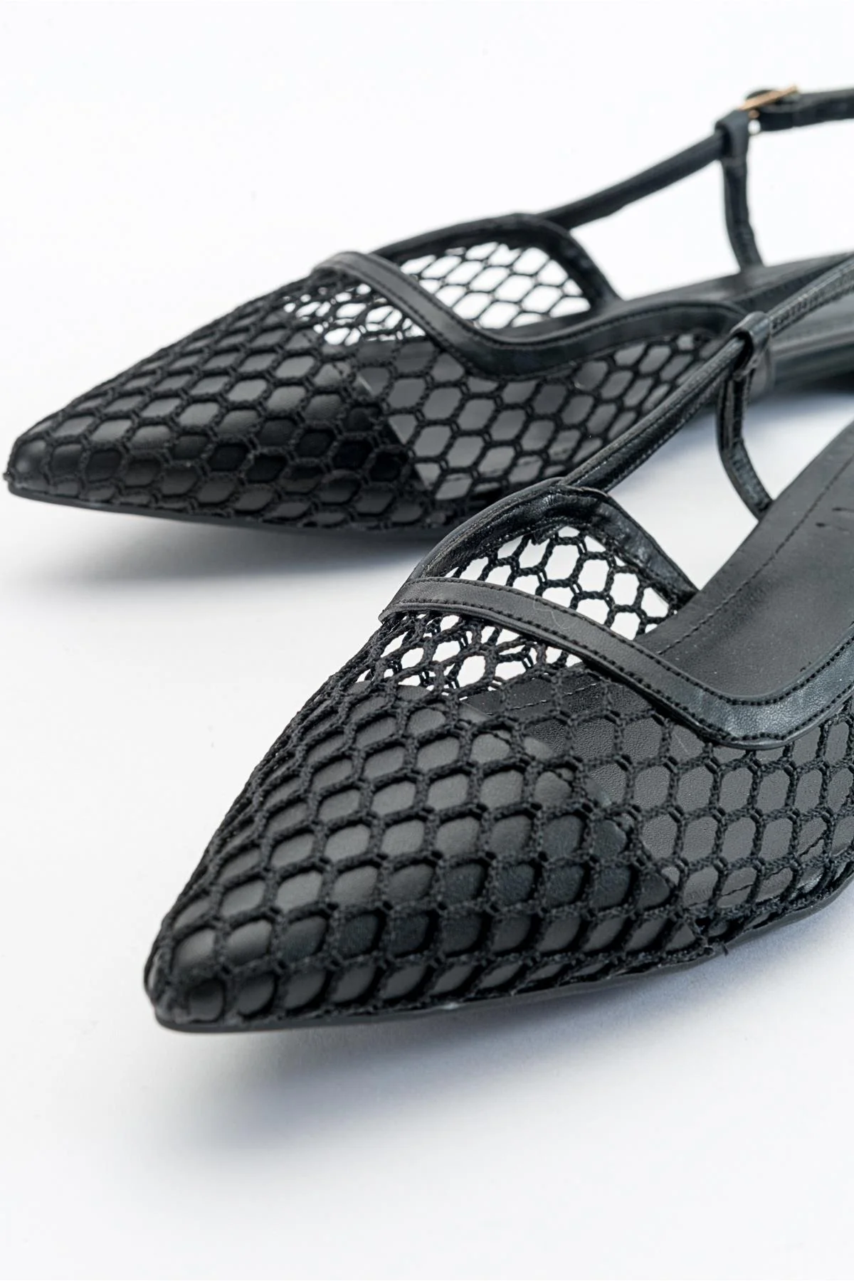 Brace Black Mesh Flat Sandal (Women) - Image 3