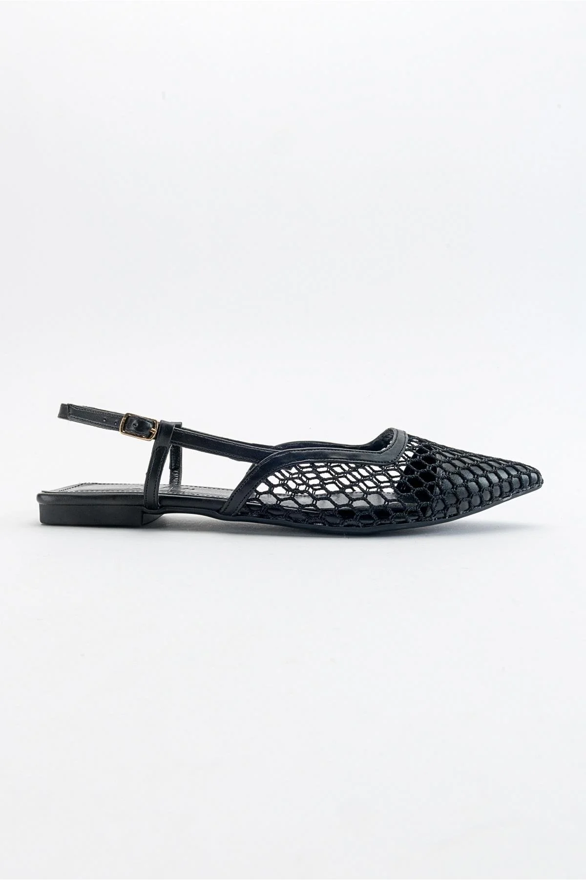 Brace Black Mesh Flat Sandal (Women) - Image 6