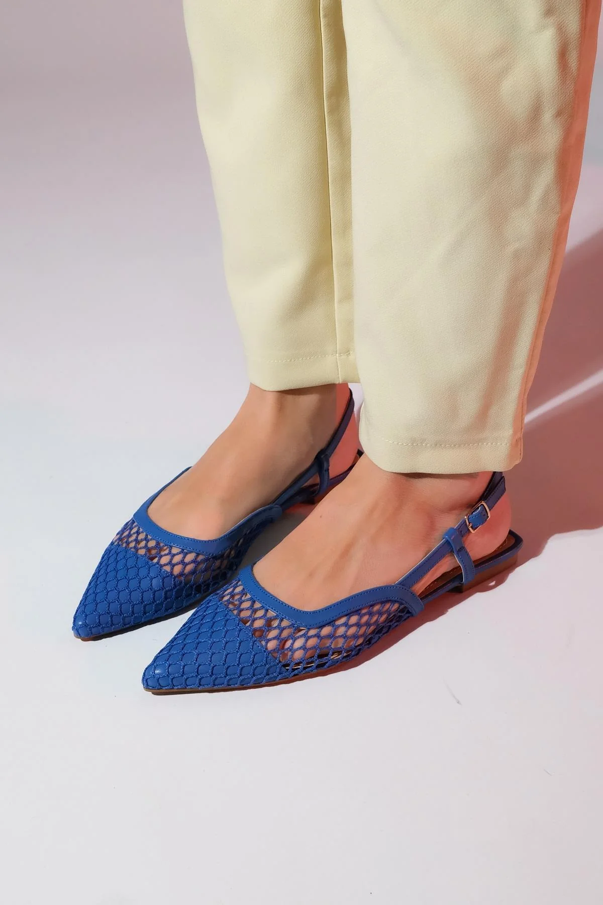 Brace Blue Mesh Flat Sandal (Women) - Image 2