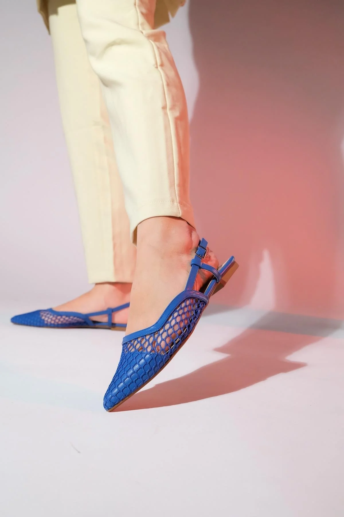 Brace Blue Mesh Flat Sandal (Women) - Image 5