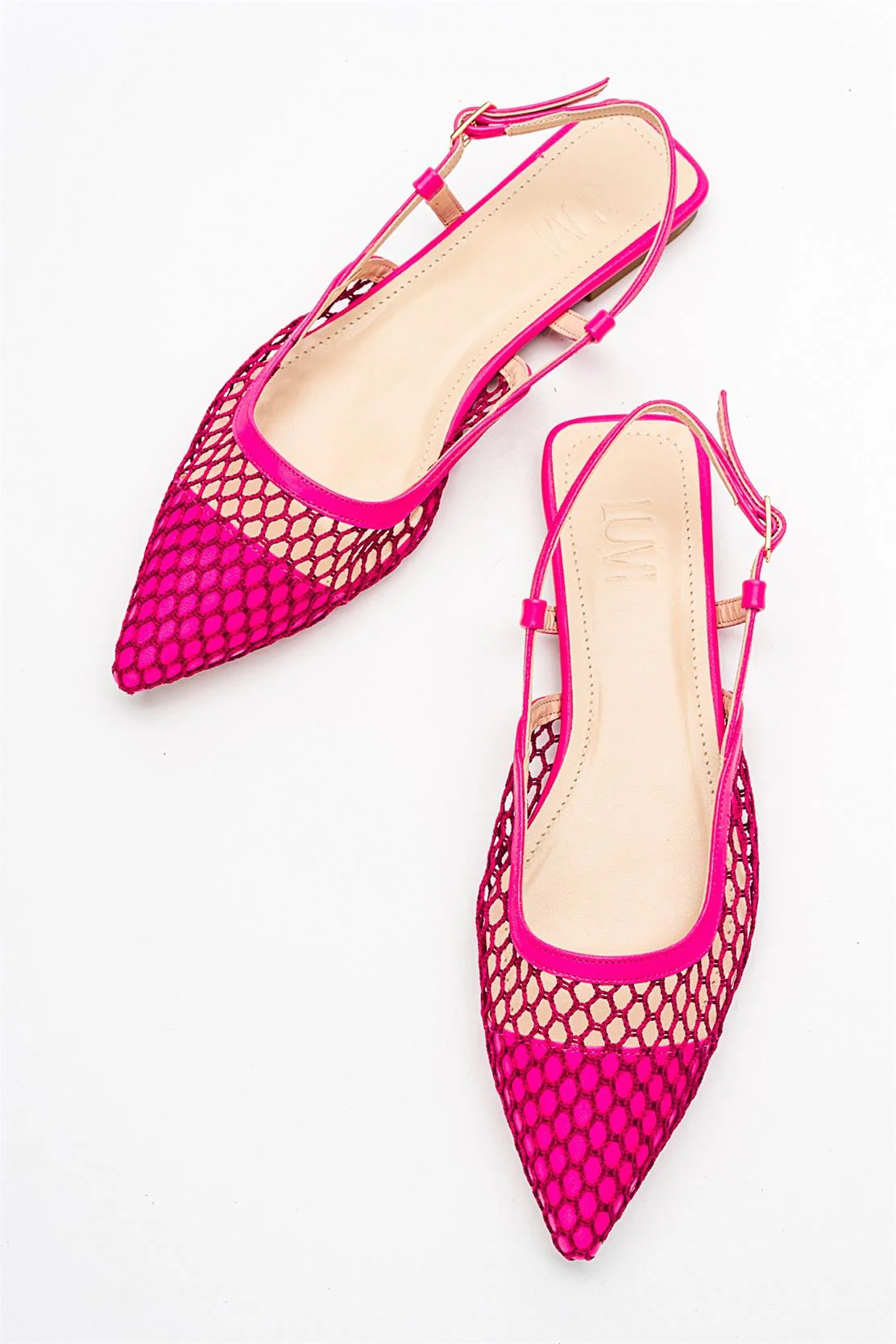 Brace Fuchsia Mesh Flat Sandal (Women) - Image 3