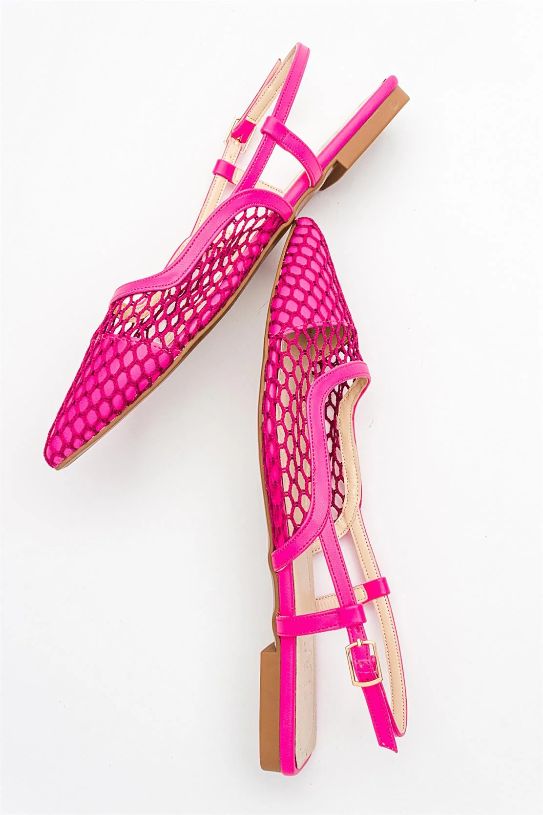 Brace Fuchsia Mesh Flat Sandal (Women) - Image 4